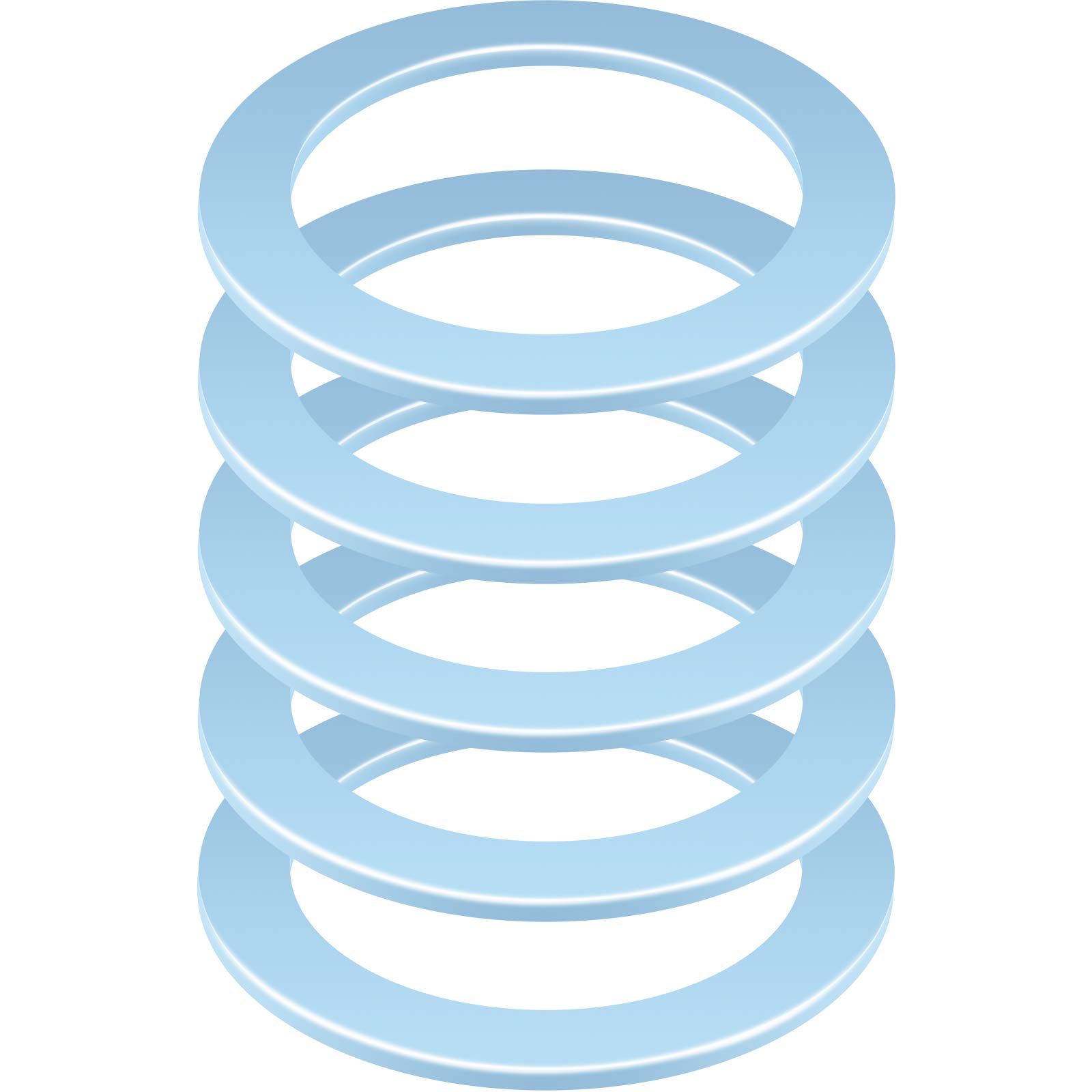 5-Pack Blender Gasket Replacement Rubber Seals - Compatible with Cuisinart CBT-500, SB5600, CB600, SPB-456-2B, Oster & Osterizer Blenders - Light Blue - Perfect for Smoothie Making, Food Processing & Kitchen Blender Repairs