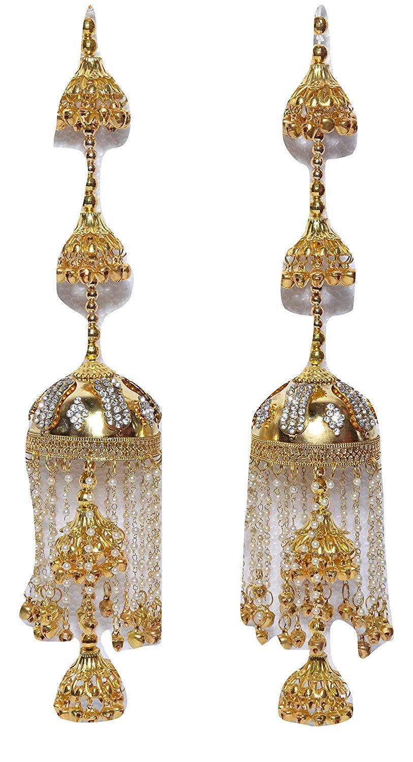 Golden Metal Kalire Bridal Jewelry Set for Women - Elegant Wedding, Engagement & Party Accessories for Brides & Bridesmaids