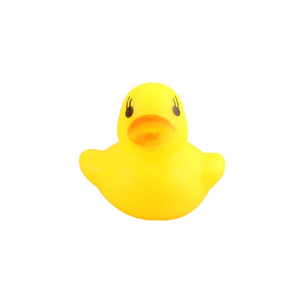 5 Pack Cute Yellow Rubber Squeaky Duck Bath Toys for Babies & Kids - Safe, Non-Toxic, BPA-Free Bathtime Fun - Perfect for Sensory Play, Water Play, and Early Learning Development