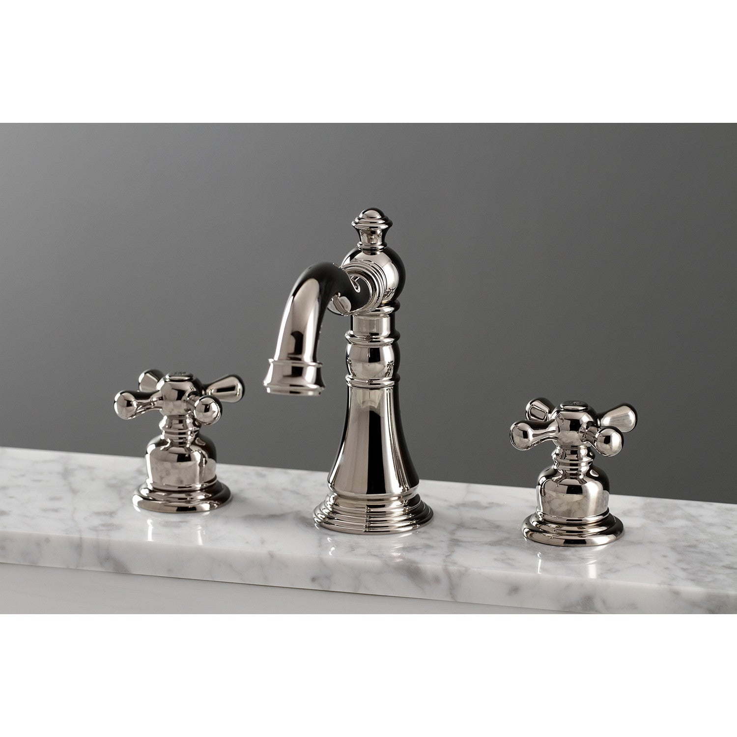 American Classic FSC1979AX 3-Hole Widespread Bathroom Faucet with Brass Pop-Up Drain - Polished Nickel Finish for Vanity Sinks - Perfect for Modern Bathroom Renovations and Home Upgrades