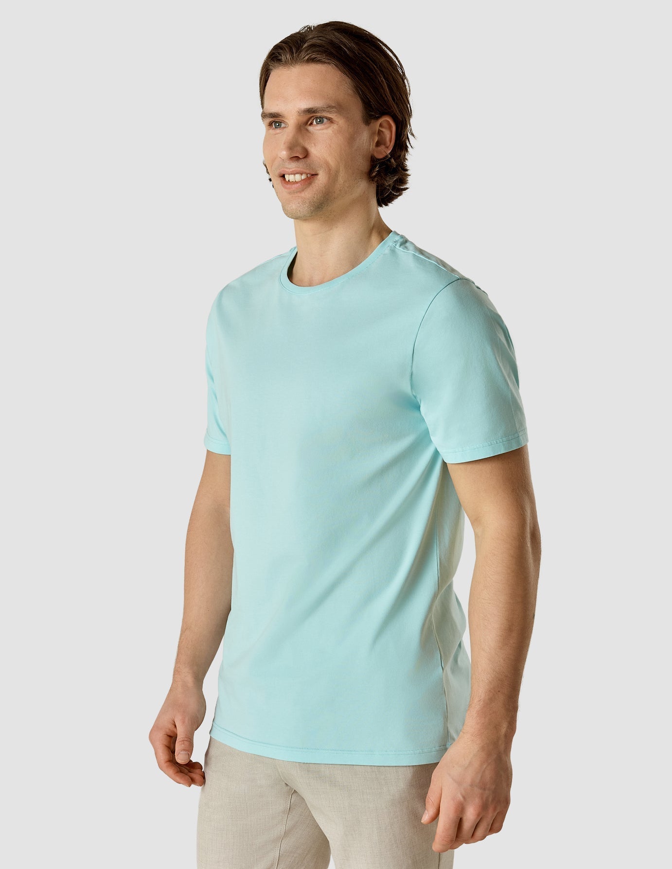 Premium Supima Cotton T-Shirt for Men - Soft, Breathable & Durable Aqua Blue Tee - Perfect for Casual Wear, Gym & Everyday Comfort