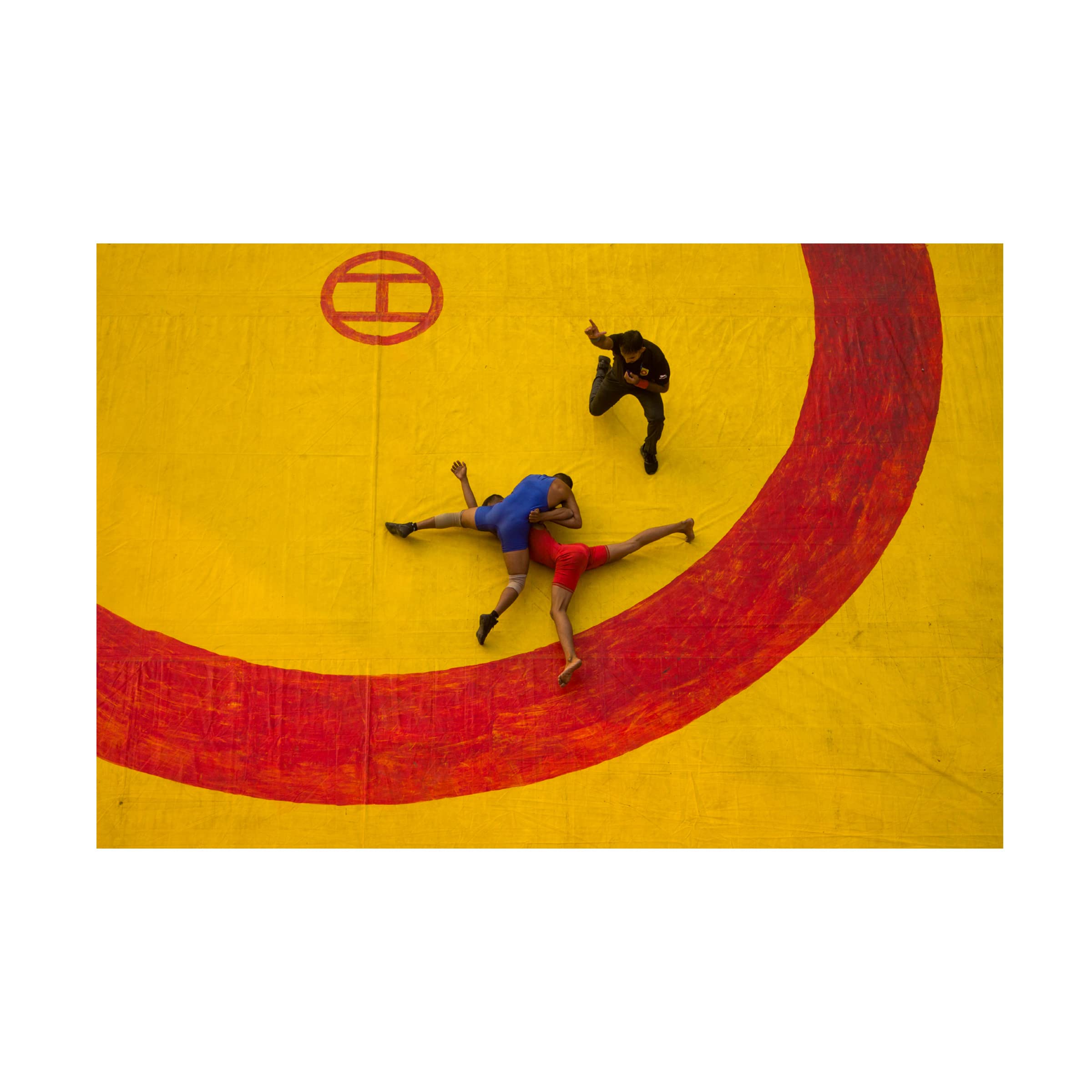 Trademark Fine Art 'Dangal' Canvas Art Print by Suvajit Mukherjee - Indian Wrestling Inspired Wall Decor for Living Room, Bedroom & Office