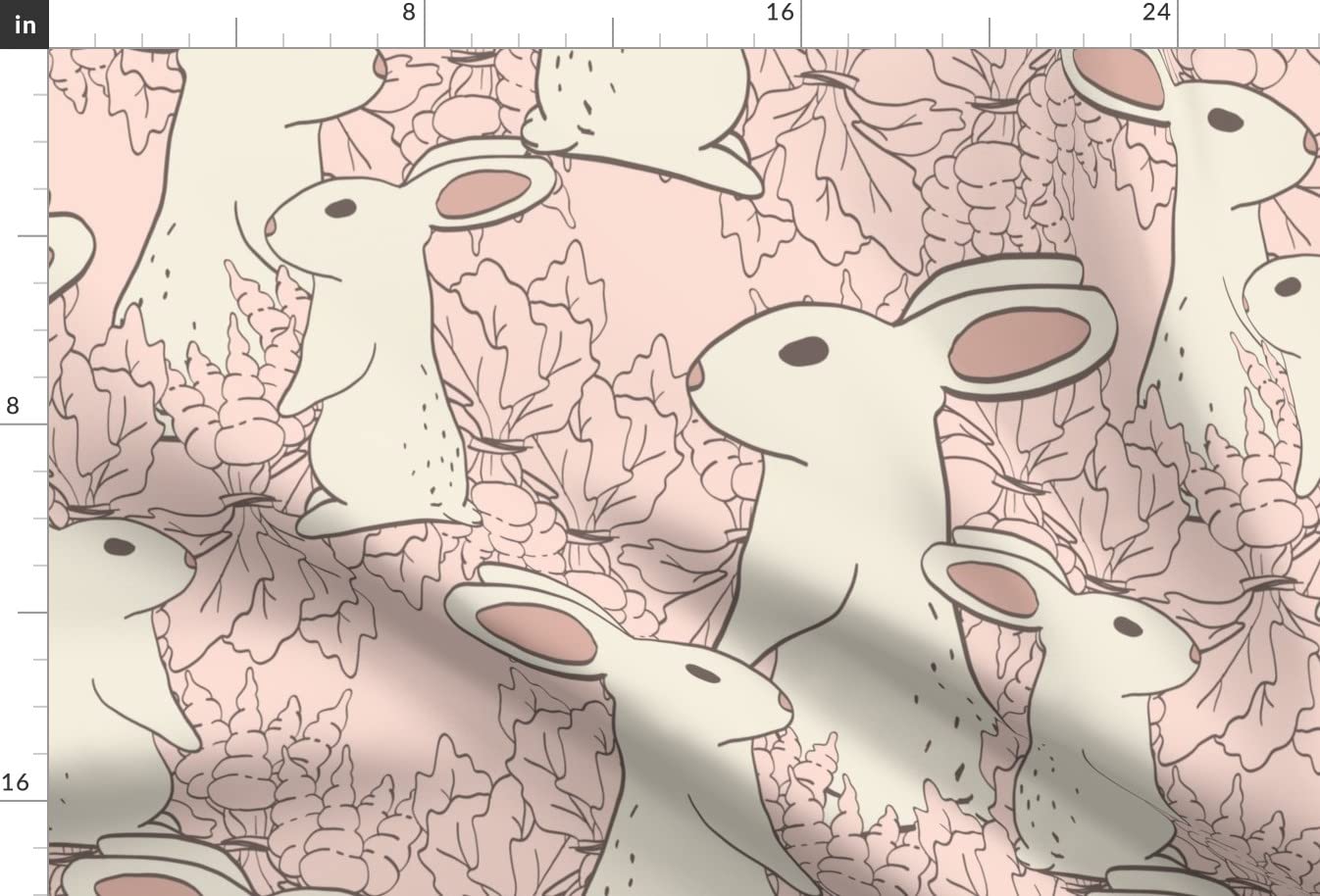 Whimsical Bunny Girl Easter Spring Pink Woodland Printed Minky Fabric by The Yard - Soft Plush for Sewing Baby Blankets, Quilt Backing & Nursery Decor | Perfect for DIY Crafts, Home Decor & Seasonal Projects