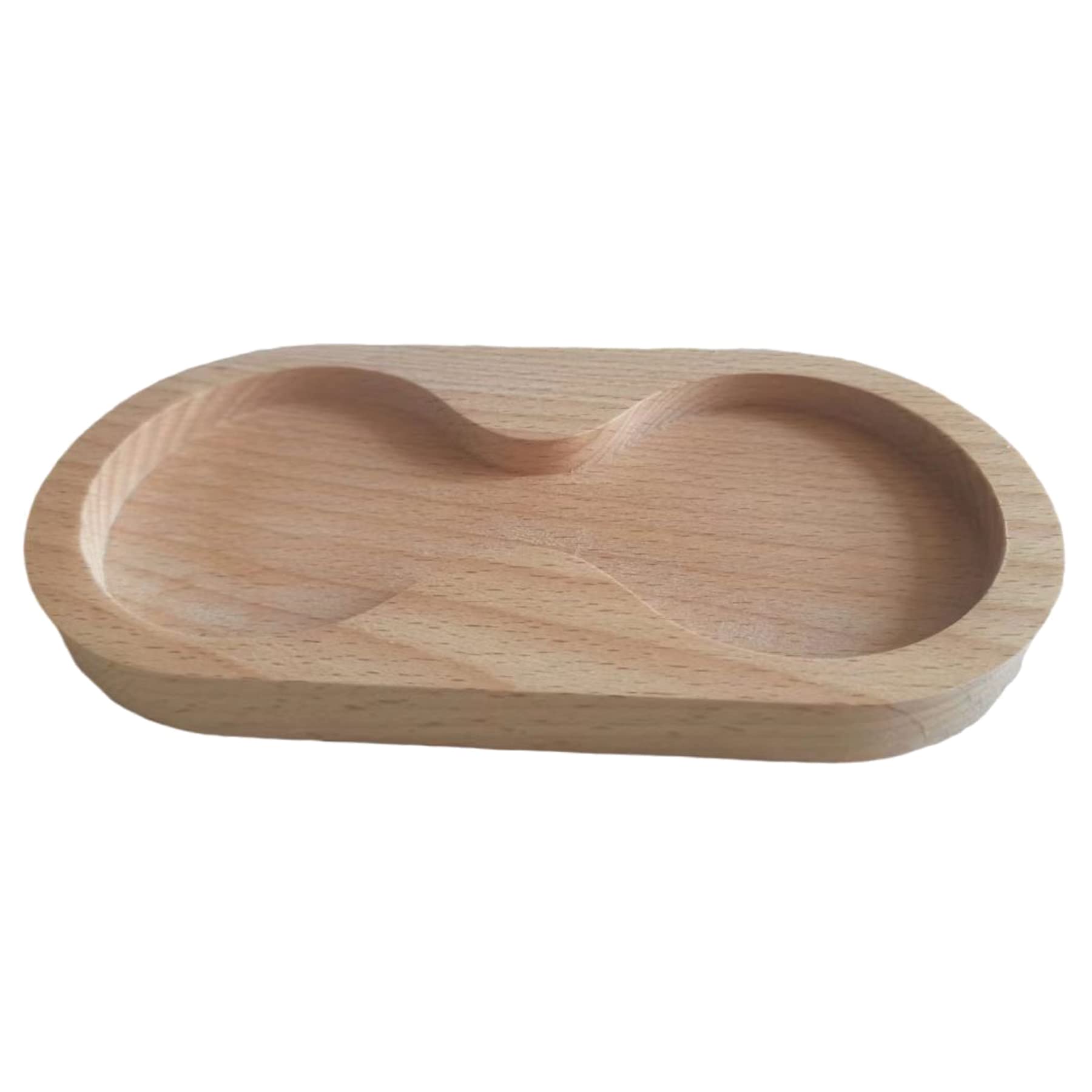 Premium Wooden Salt and Pepper Mill Tray - Natural Finish for Spice Grinders - Perfect for Kitchen Countertop Organization & Dining Table Decor