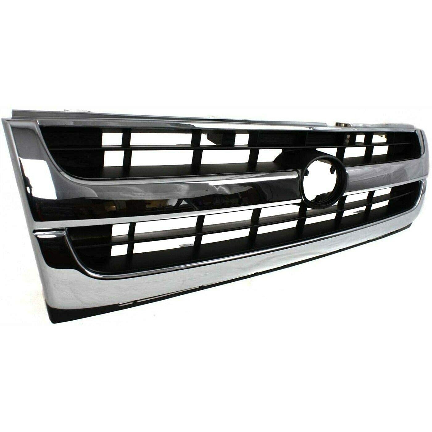Chrome & Black Plastic Grille Replacement Assembly for Extended Cab Pickup Trucks - Auto Front Grill Upgrade for Ford, Chevy, Dodge | Off-Road & Daily Driving Protection