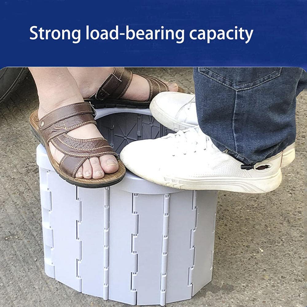 Portable Folding Toilet for Camping, Travel & Hiking - Lightweight Plastic Commode with Bucket for Outdoor, Boat & Beach Use - Ideal for Long Trips & Emergency Situations