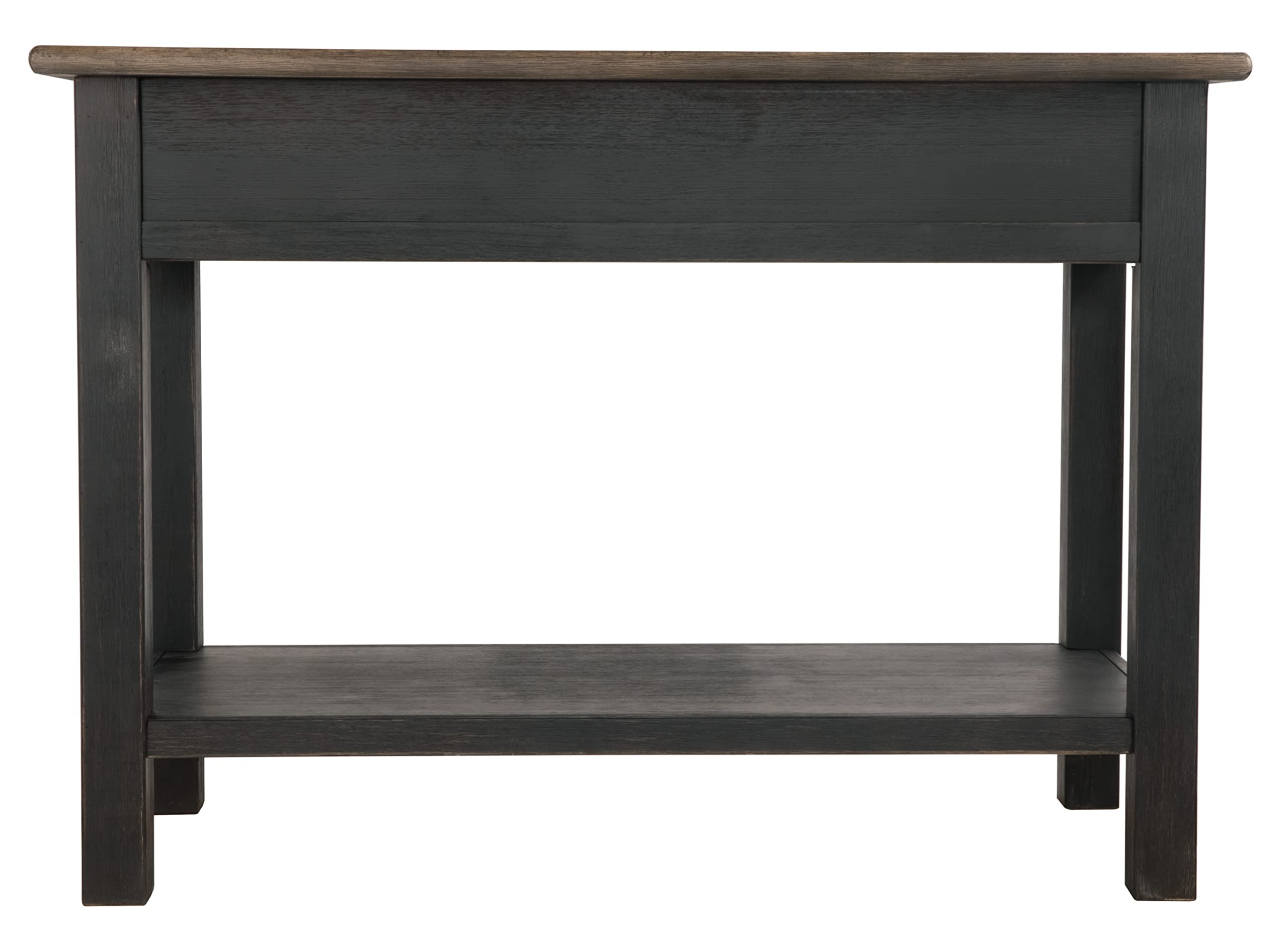 Signature Design by Ashley Tyler Creek Modern Farmhouse Sofa Table - Brown & Black Console Table for Living Room, Entryway & Hallway Decor