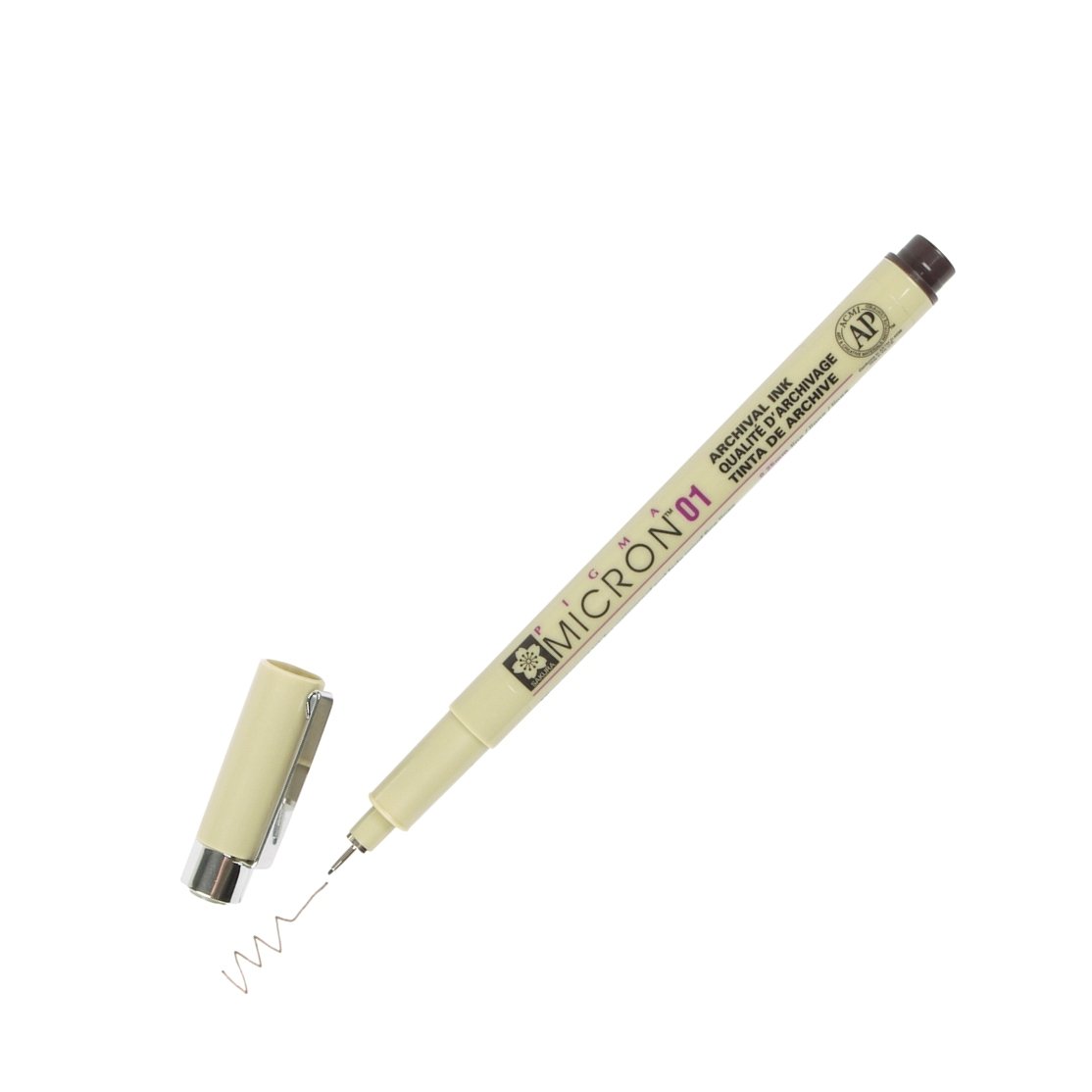 Pigma Micron Pen 01 - 0.25mm Fine Line Drawing Pen - Sepia Brown Ink - Archival Quality for Artists, Sketching, Calligraphy & Scrapbooking