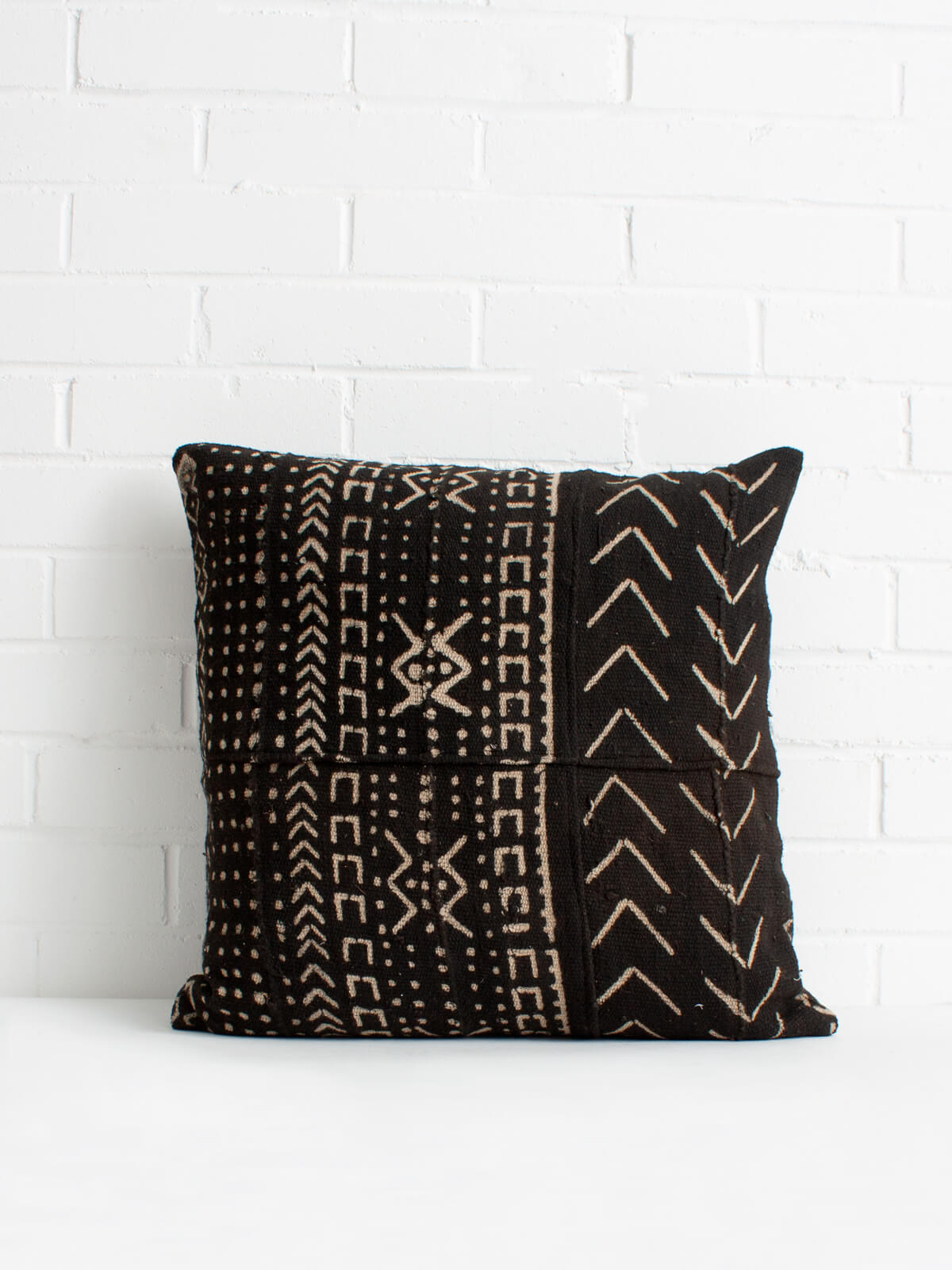 Handmade Taupe Mudcloth Throw Pillow Covers - Boho Chic Home Decor for Living Room, Bedroom, or Sofa - 18x18 Inches, Washable Cotton Fabric