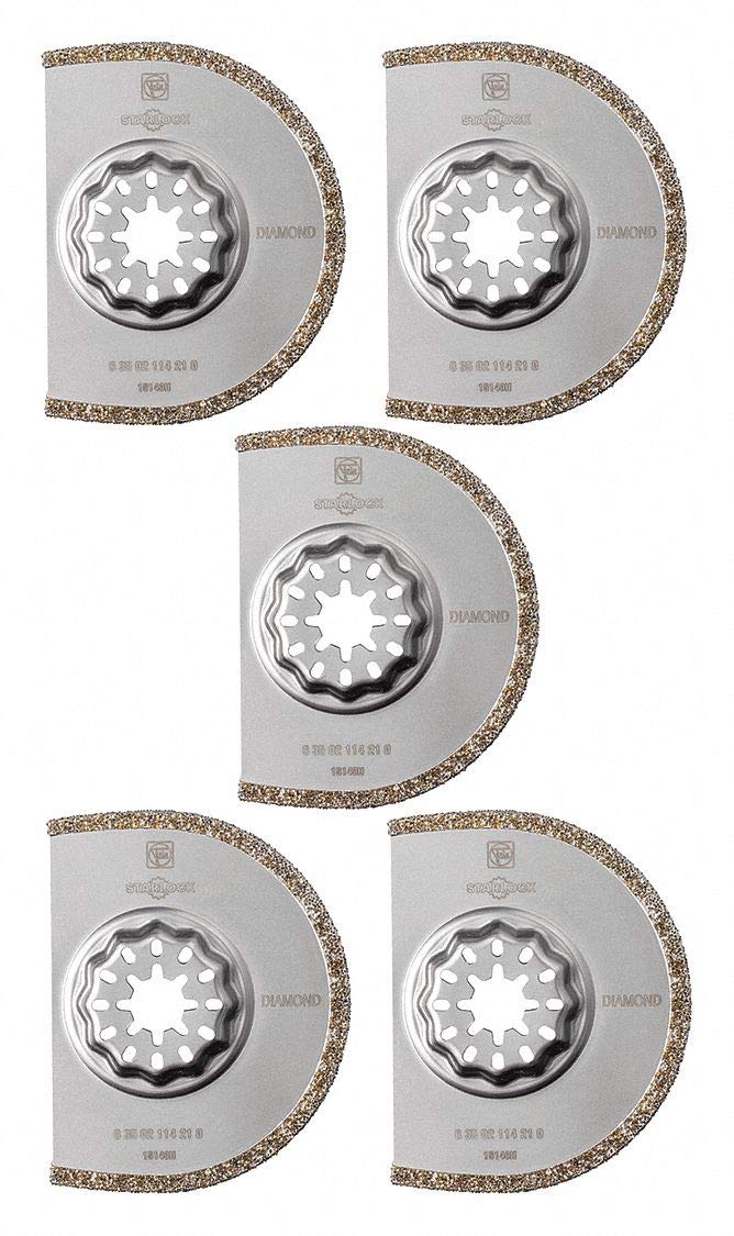 Fein 63502114230 3-Inch Segmented Diamond Oscillating Saw Blade (5-Pack) - Premium Cutting Tool for Tile, Stone, Concrete & Masonry - Perfect for DIY Projects & Professional Construction Work