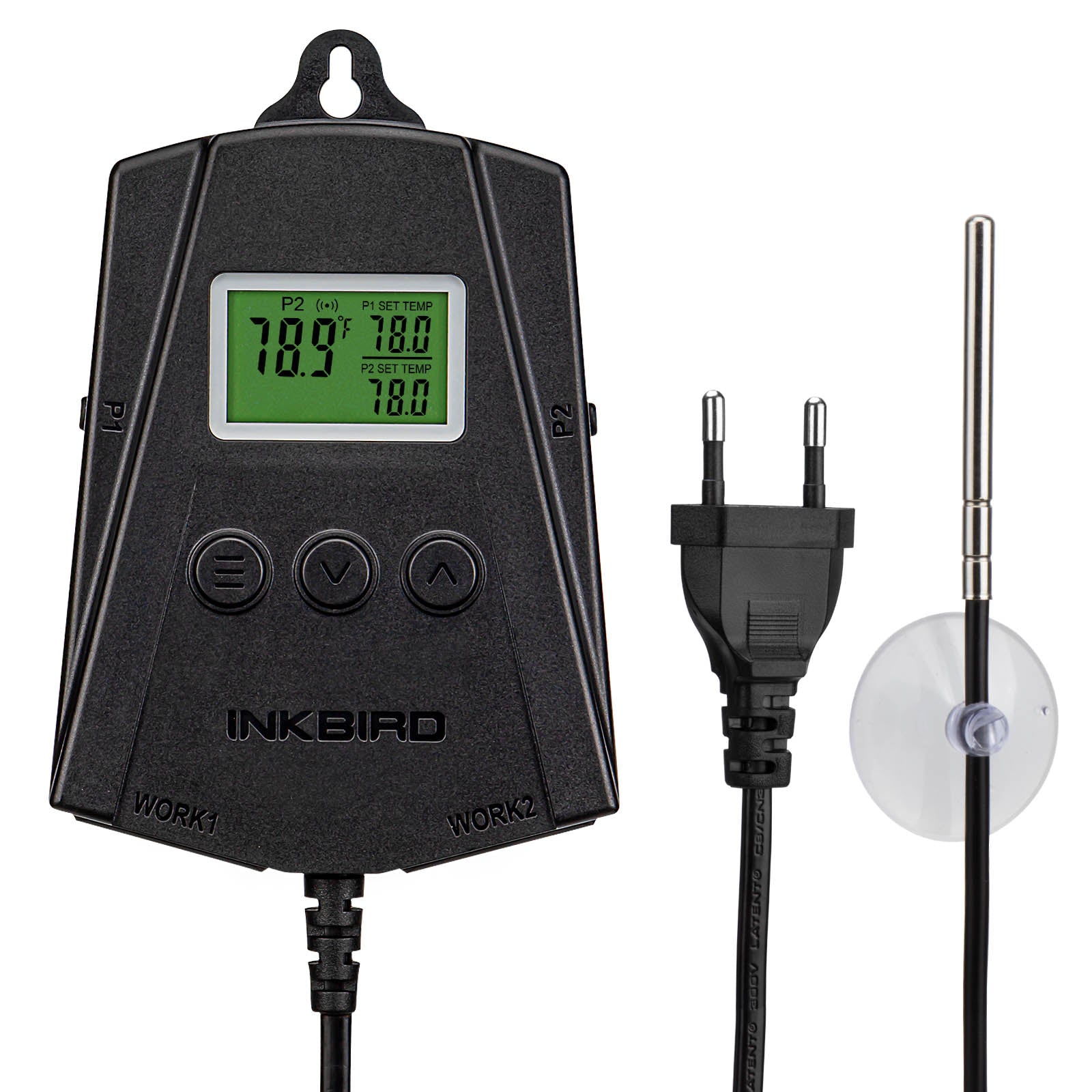 IPT 2CH Dual Channel Digital Temperature Controller - Precise Thermostat for Home Brewing, Aquariums & Reptile Tanks