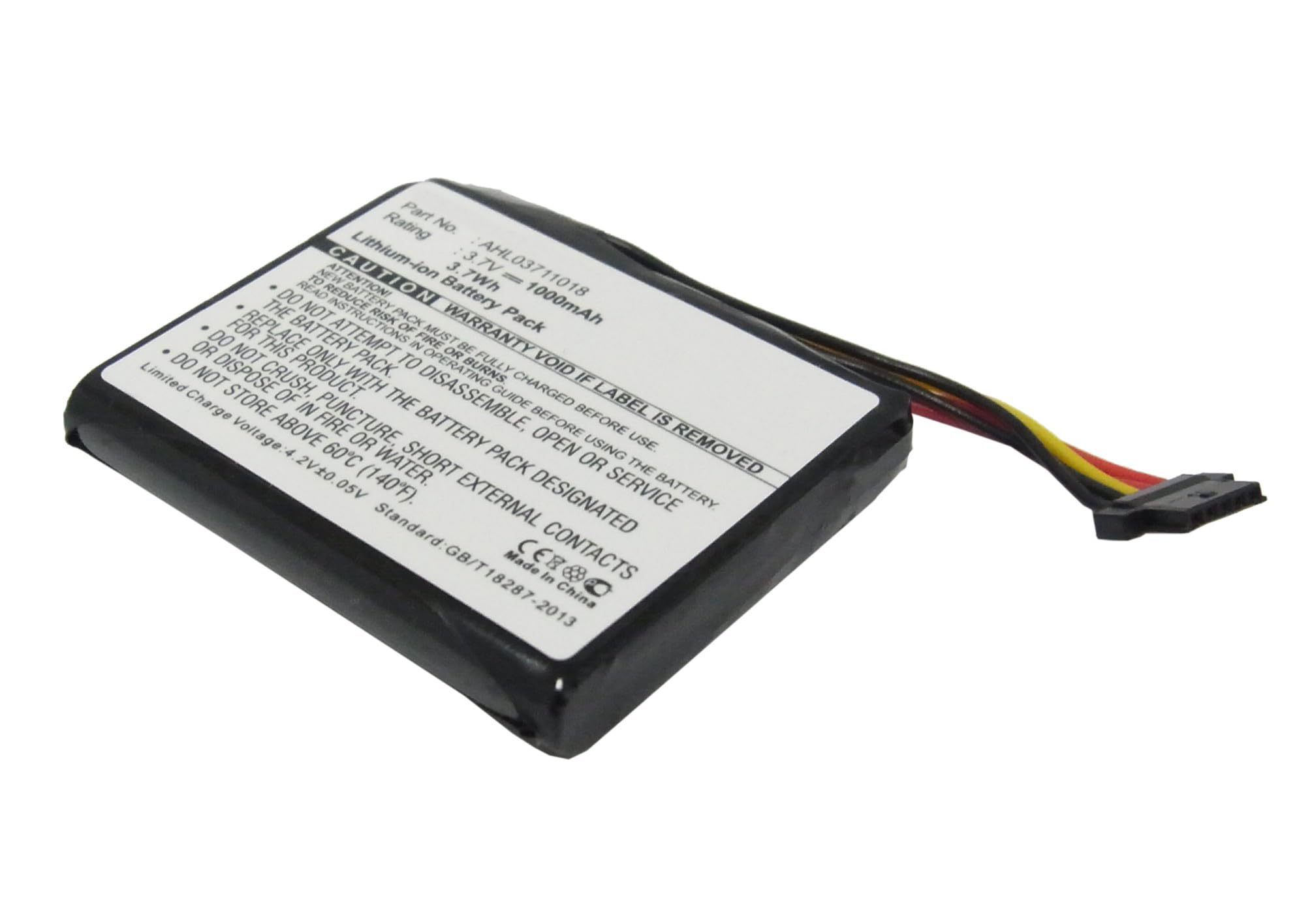 Synergy Digital GPS Battery Replacement for TomTom AHL03711018 & 4CQ02 - 3.7V 1000mAh Li-ion High Capacity Battery - Perfect for TomTom GPS Navigation Devices on Road Trips & Outdoor Adventures