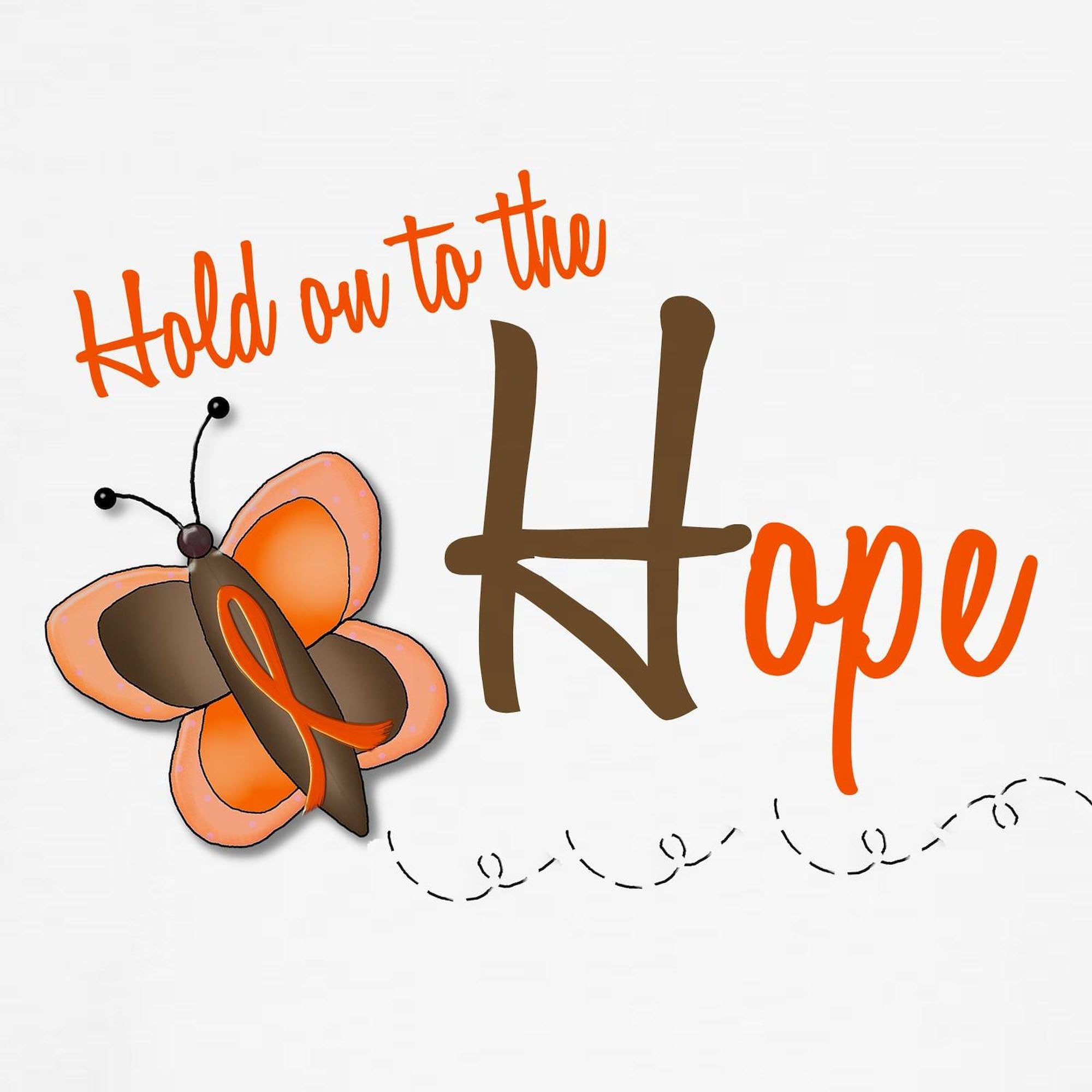Hold On to Hope Butterfly Orange Dog T-Shirt - Funny Pet Costume & Cute Dog Clothing for Playtime, Parties & Photo Shoots