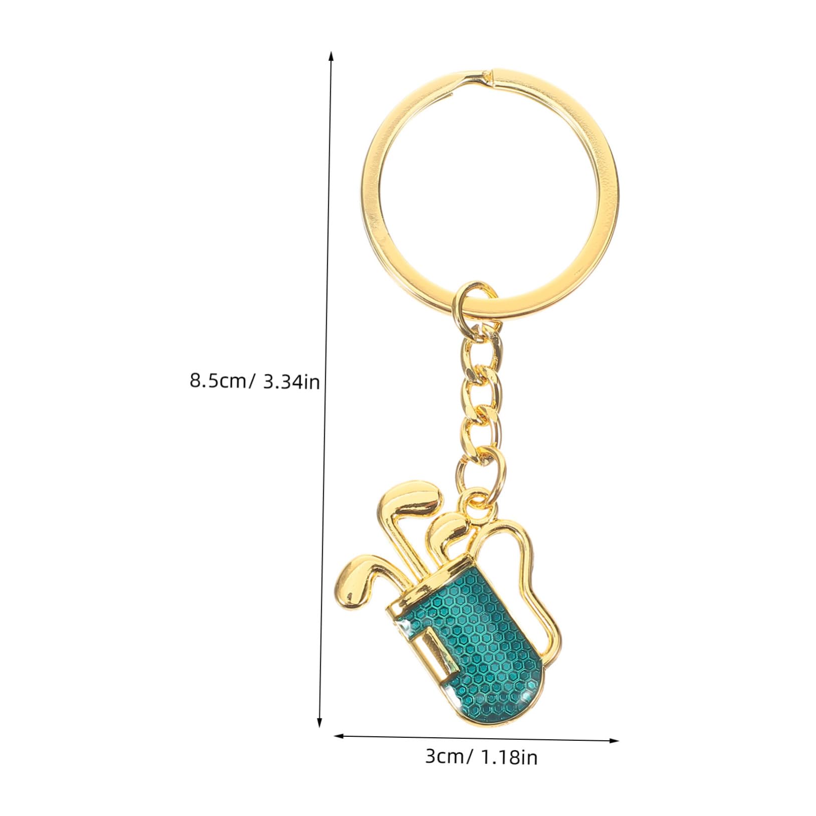 Premium Metal Golf Keychain - Lightweight & Durable Golf Keyring for Car Keys, Backpacks - Gold & Blue - Perfect Gift for Golf Lovers & Sports Enthusiasts (Golf Accessories, Tournament Prizes, Team Gifts)