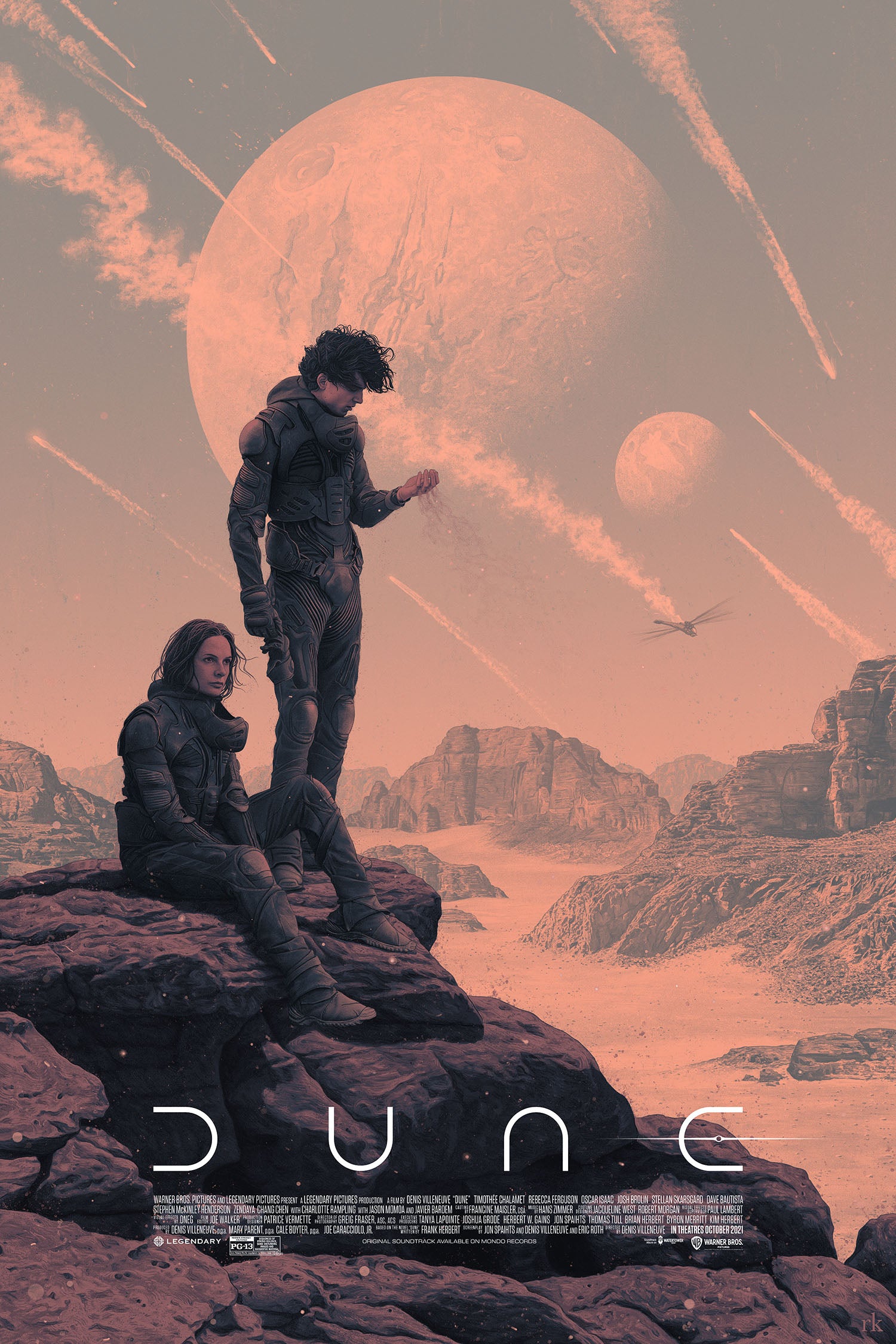Dune Movie Poster - High Quality 24x36 Inch Art Print for Home Theater & Bedroom Decor - Perfect for Sci-Fi Fans & Film Enthusiasts