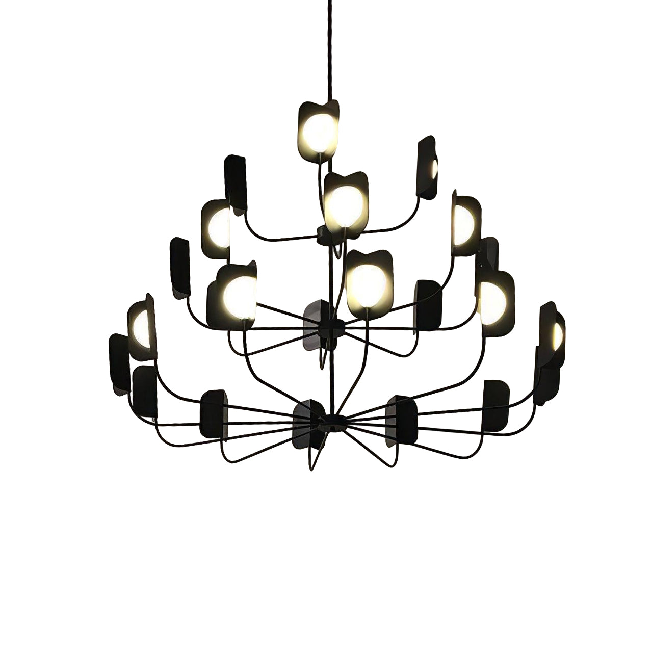 Elegant Leaf Chandelier Lighting Fixture - Modern Botanical Ceiling Light for Dining Room, Living Room & Bedroom Decor