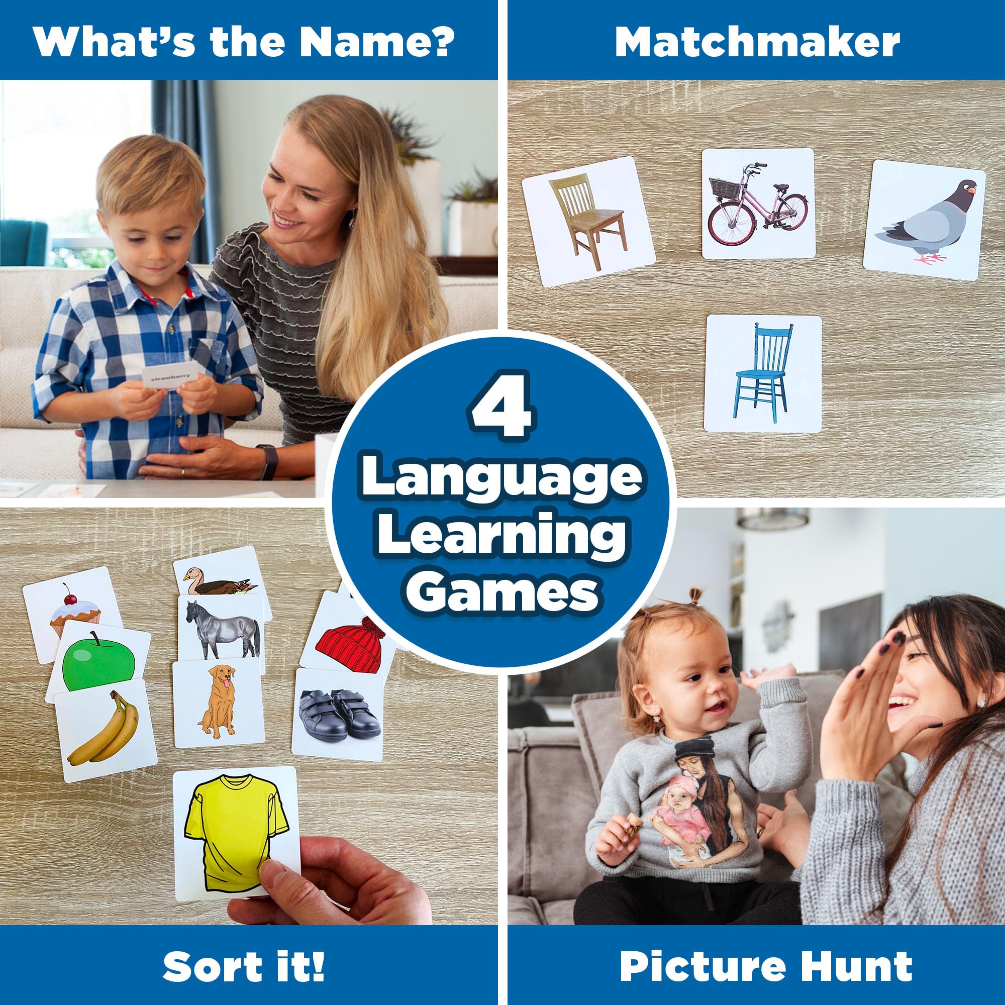 ThinkPsych First Nouns Picture Play Cards – Award-Winning Speech Therapy Flash Cards for Toddlers (150 Cards) – Autism Learning & Homeschool Materials – Ideal for Early Vocabulary Development & Language Skills
