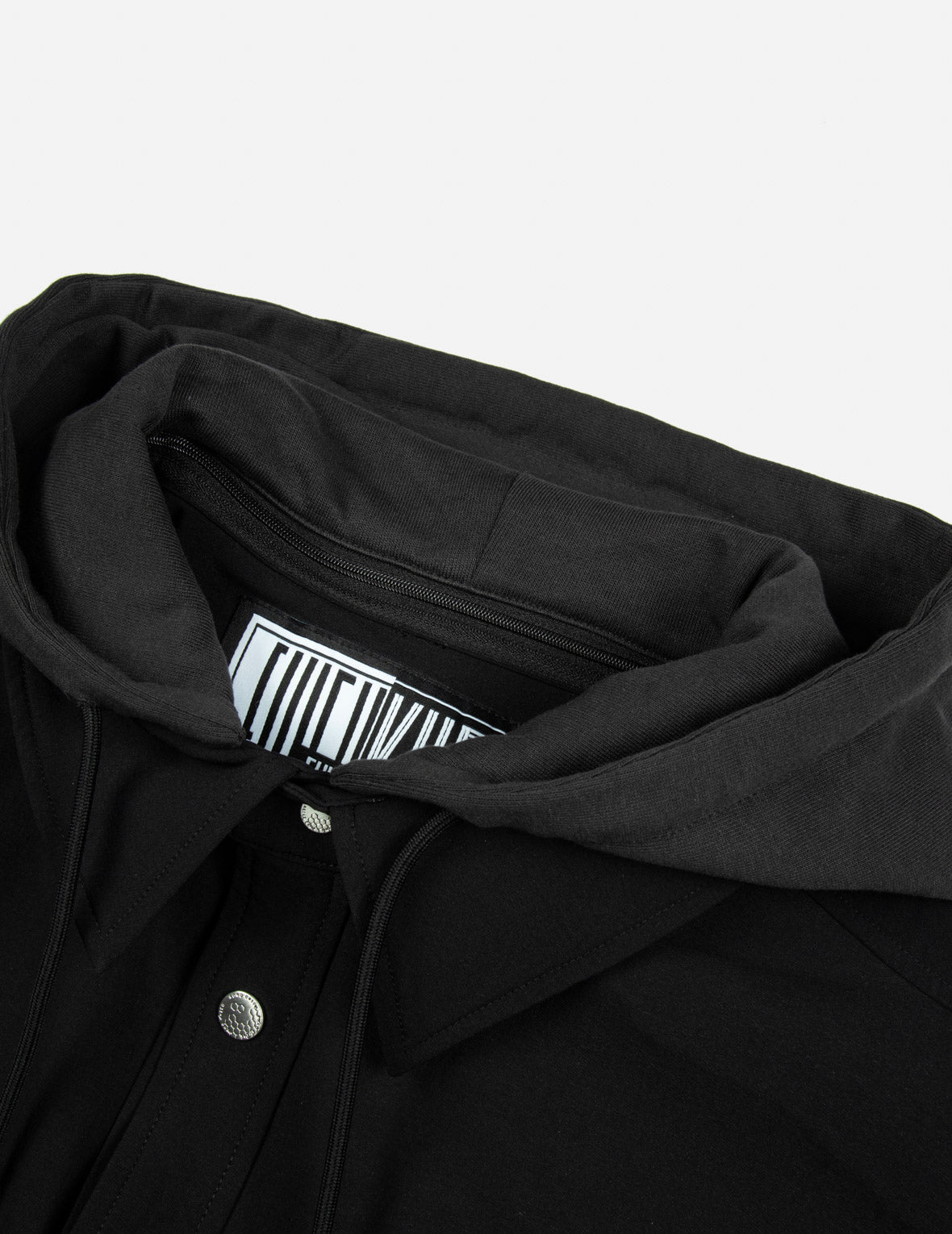 Stylish Logo & Kamon Print Regular Fit Shirt Jacket with Detachable Hood - Perfect for Casual Outings, Streetwear Fashion & Outdoor Activities