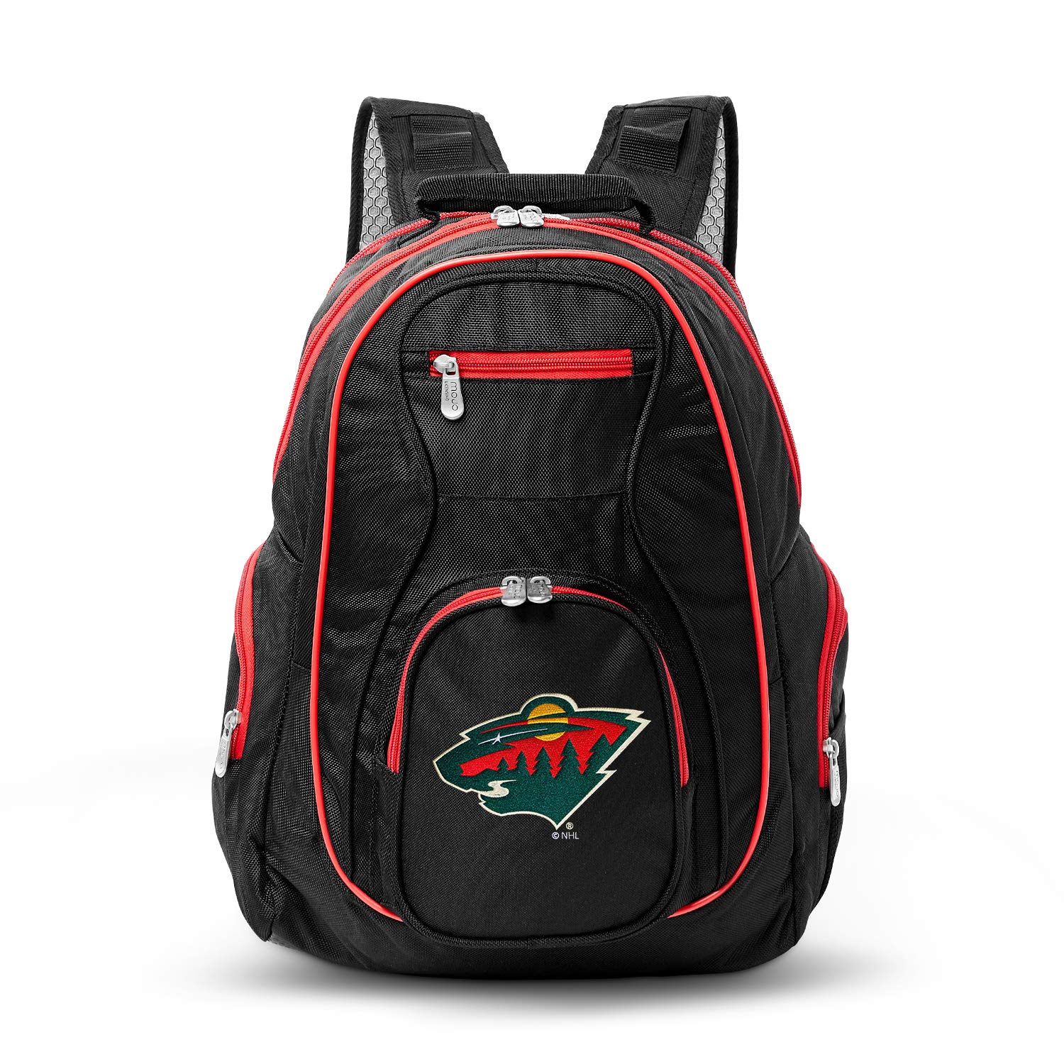 **NHL Colored Trim Premium Laptop Backpack 19-inch - Padded Shoulder Straps, Durable & Stylish for Travel, School, College & Business - Perfect for Sports Fans, Commuters & Students**