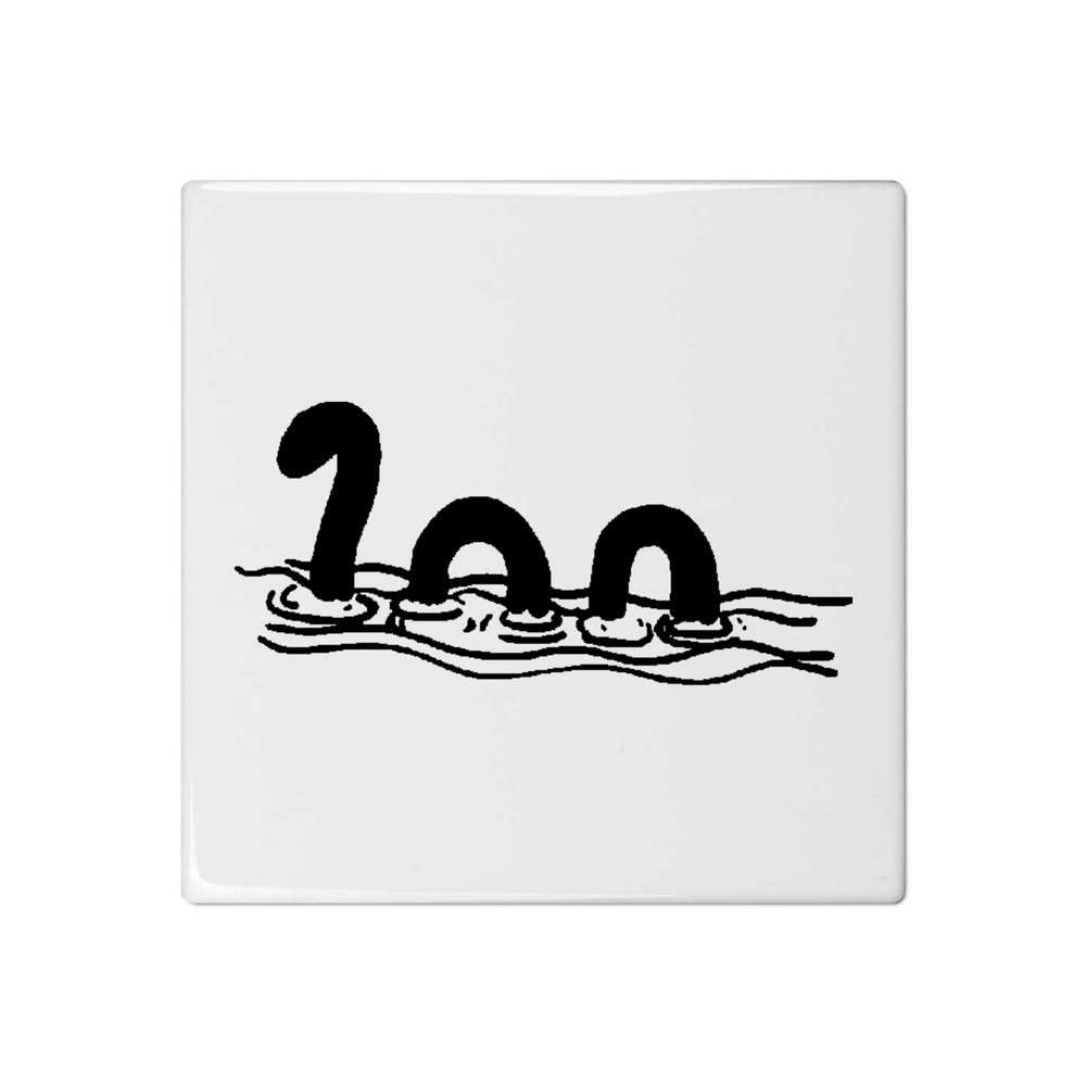 Azeeda 'Lochness' 108mm Square Ceramic Tile - Premium Bathroom & Kitchen Floor Tile (TD00020358) - Perfect for Backsplash, Shower Walls & Home Renovation Projects