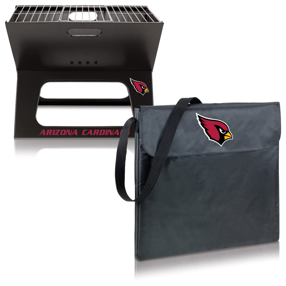 NFL X-Grill Portable Charcoal Grill for Camping, Tailgating & Outdoor BBQ - Compact & Lightweight for Picnics, Backyard Parties & RV Adventures