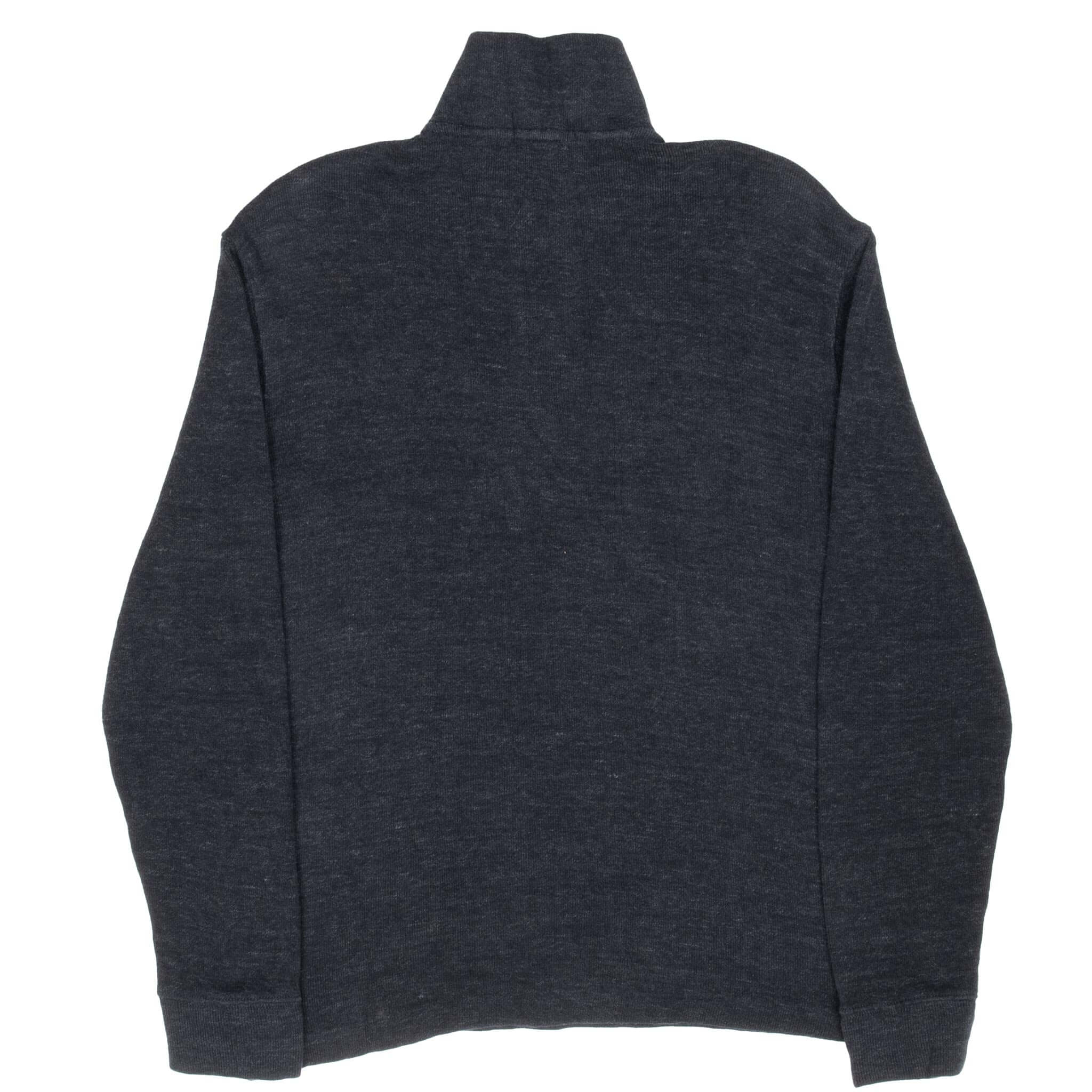Ralph Lauren Men's Dark Grey Quarter Zip Sweater - Small Size | Casual Pullover for Work, Office & Outdoor Activities