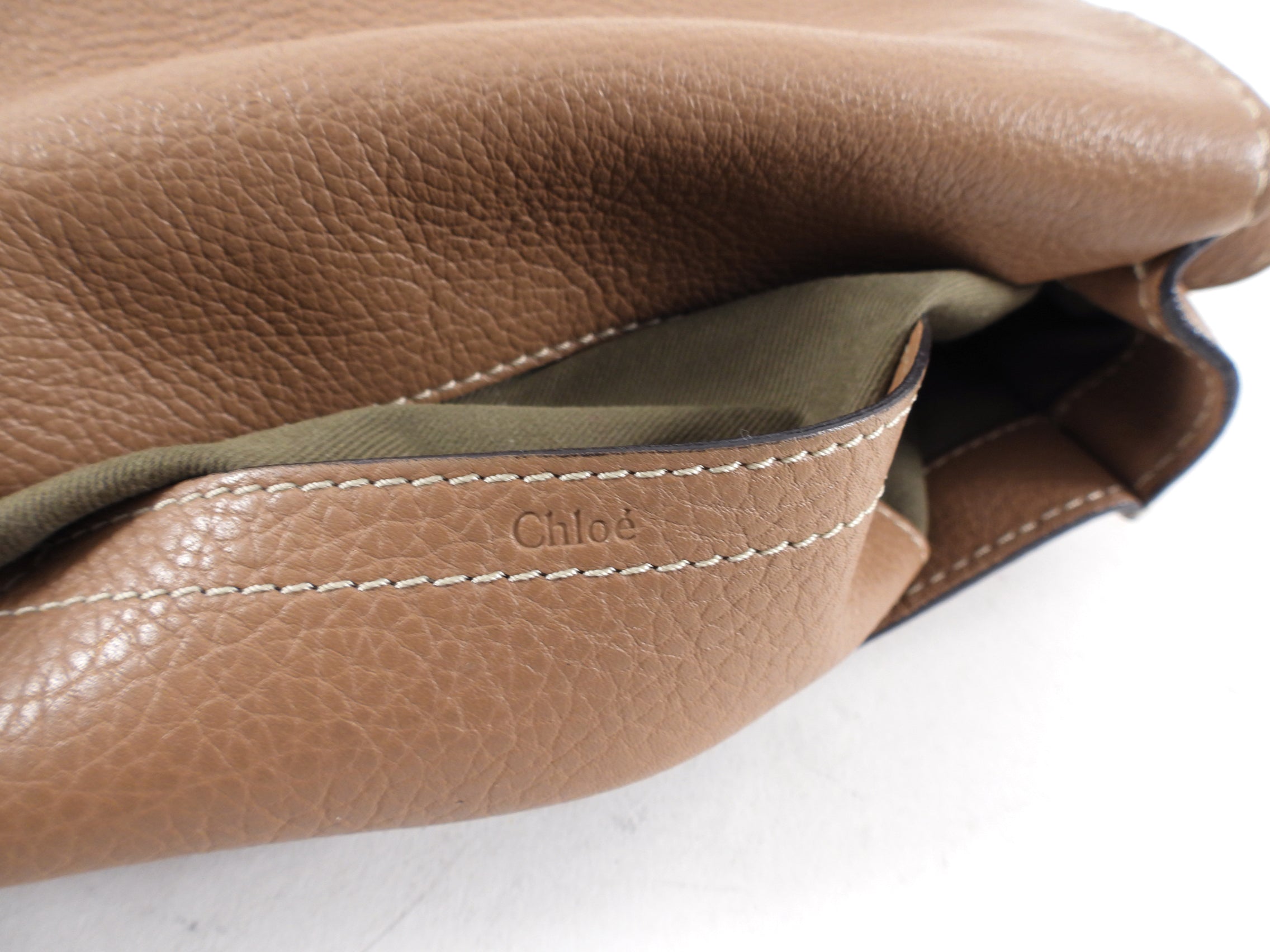 Chloe Light Brown Leather Marcie Saddle Crossbody Bag for Women - Stylish Shoulder Purse with Adjustable Strap, Perfect for Work, Travel & Everyday Use
