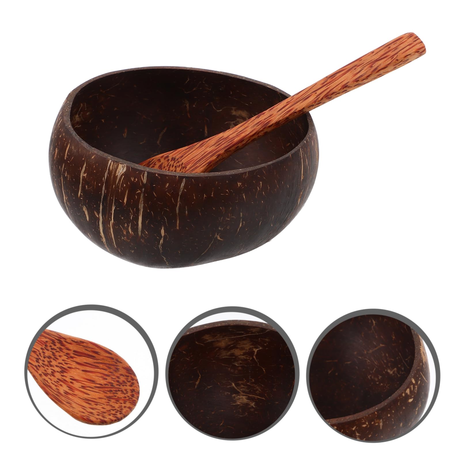 Organic Coconut Shell Facial Mask Bowl Set with Wooden Spatula - DIY Beauty Mixing Kit for Homemade Skincare & Spa Treatments - Perfect for Clay Masks, Face Scrubs & At-Home Facial Care