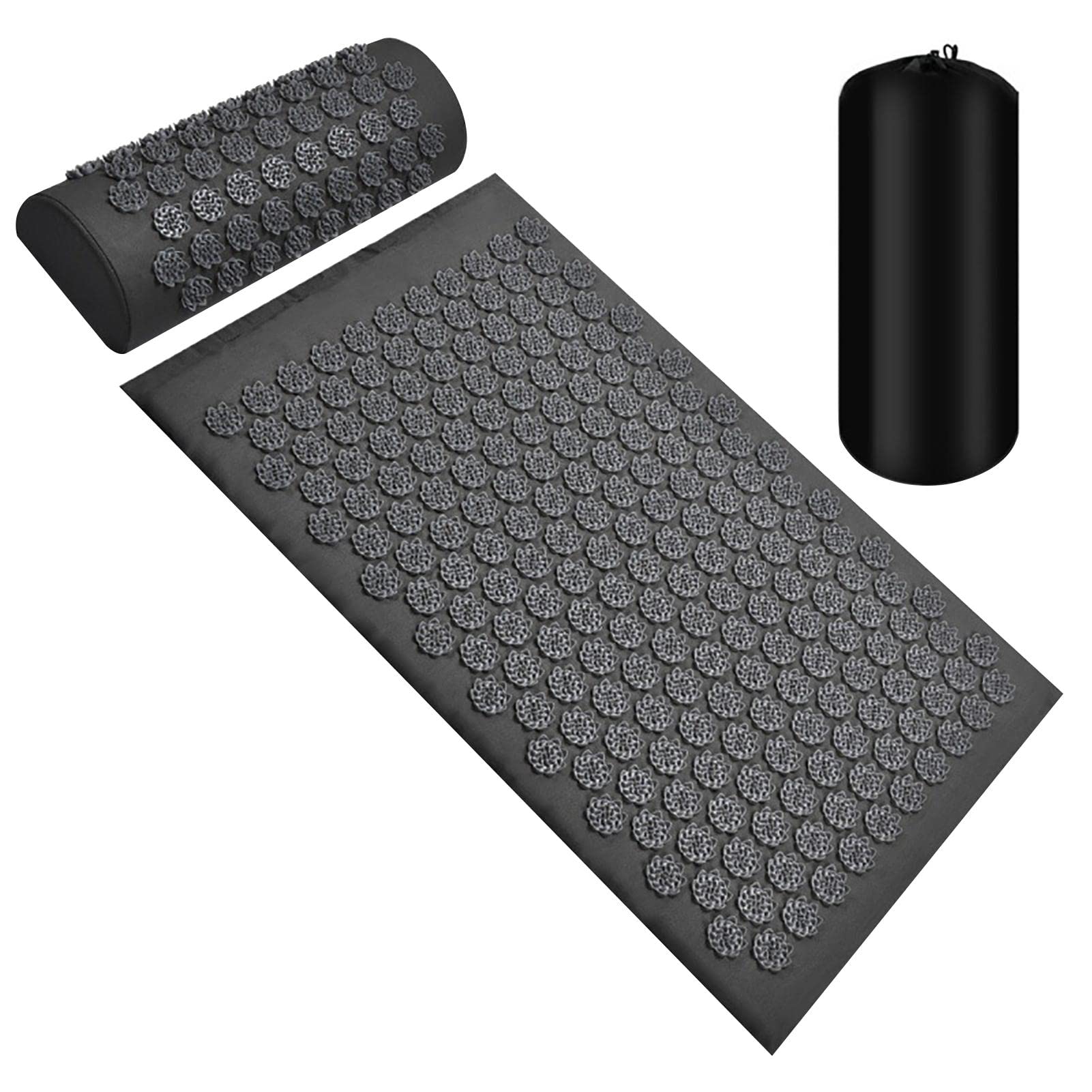 Eayoly Full Body Massage Mat and Pillow Set - Portable Lotus Mat for Chair, Bed & Travel - Relieve Muscle Pain & Stress at Home, Office or On-the-Go