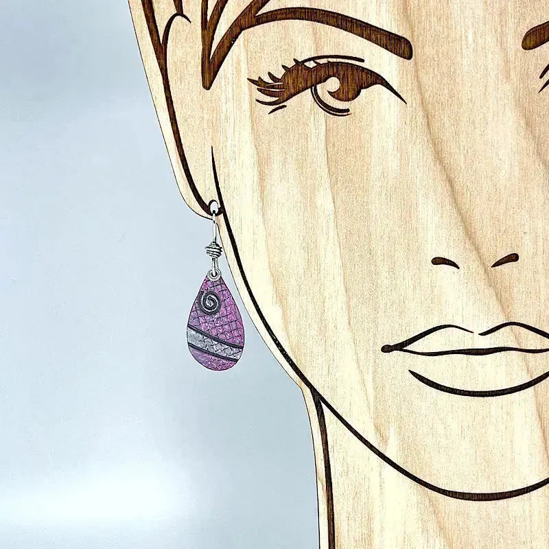 Elegant Pink Copper Earrings with Sterling Silver Accents - Perfect for Weddings, Parties & Everyday Wear