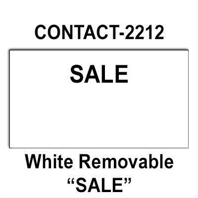 220,000 White Removable Labels for Contact 2212 Price Gun - Compatible with Contact 22-6, 22-7, 22-8 Models - Full Case with 20 Ink Rollers Included - Perfect for Retail Pricing, Inventory Labeling & Warehouse Organization