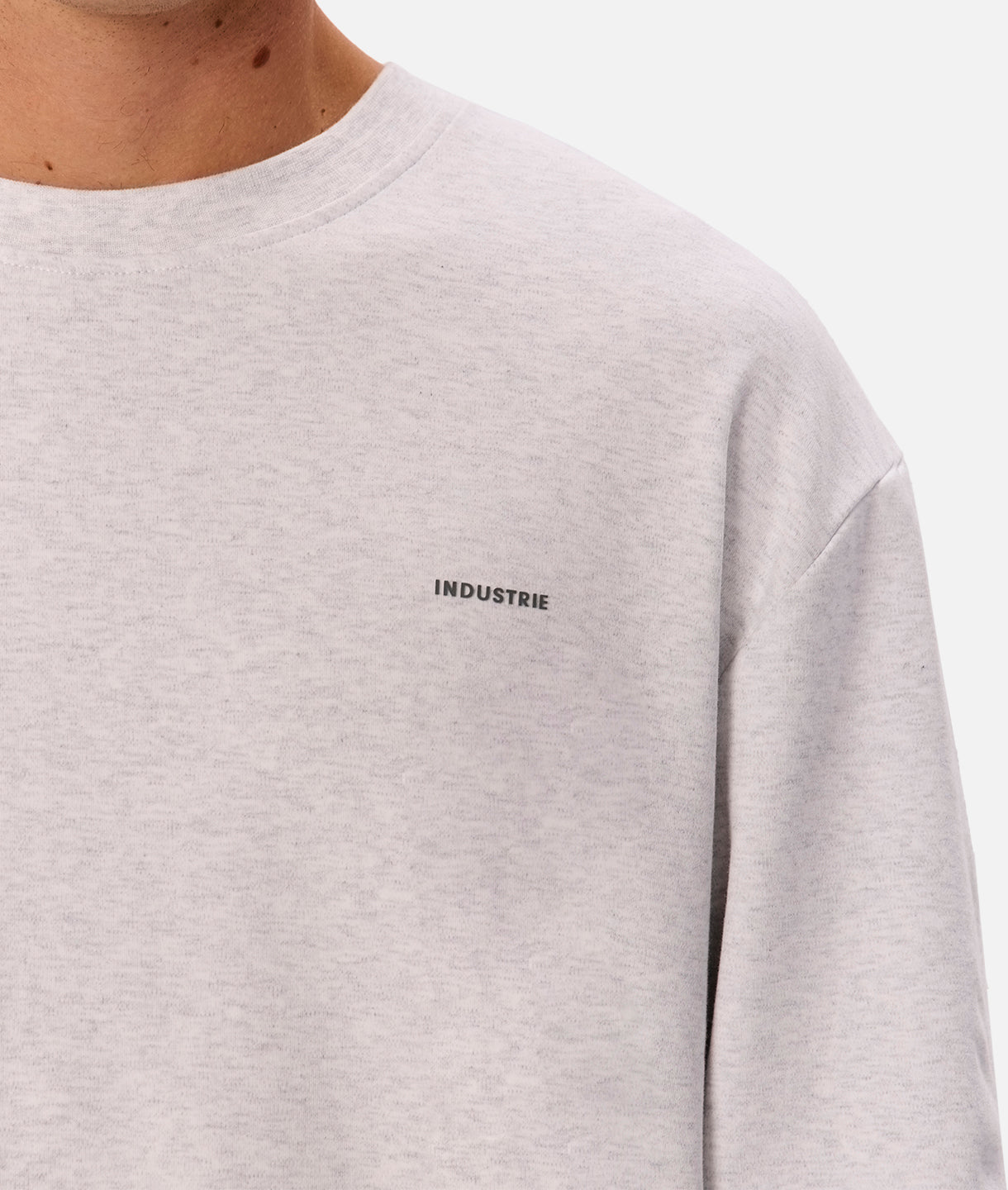 Premium Newport Long Sleeve Tee - Soft Cotton Crewneck Shirt in New Marle Grey | Casual Wear, Layering Essential & Everyday Comfort
