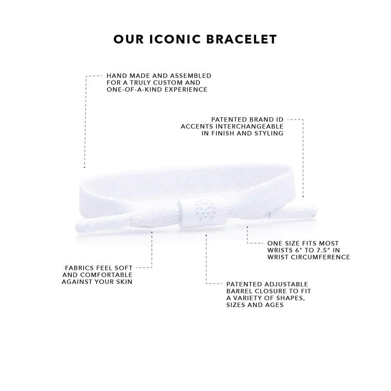 Rastaclat Seek The Positive Bracelet - Adjustable M/L Size in White - Perfect for Everyday Wear, Fitness & Motivational Gifts