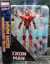 Diamond Select Silver Centurion Iron Man Action Figure - Premium Collectible Marvel Superhero Toy for Display & Gifts | Perfect for Comic Fans, Office Decor & Marvel Collections