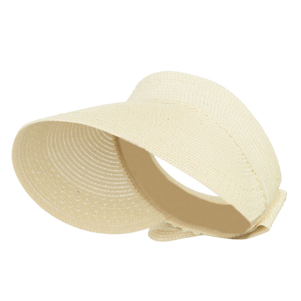 SS/Hat Ribbon Roll Up Gardening Visor - Adjustable Sun Hat for Women & Men - UV Protection Outdoor Hat for Gardening, Hiking, Beach & Yard Work