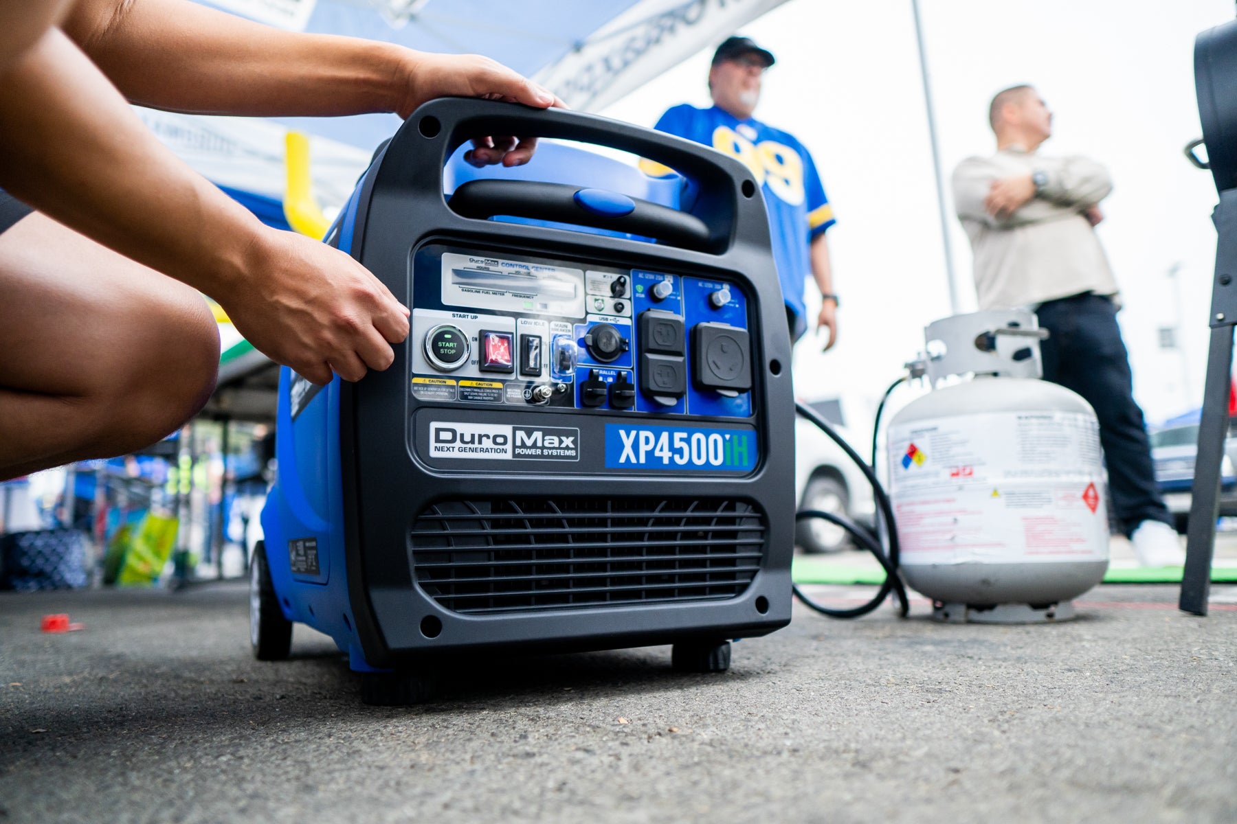 4,500 Watt Dual Fuel Portable Inverter Generator with CO Alert - Reliable Power for Camping, RV Trips & Emergency Backup