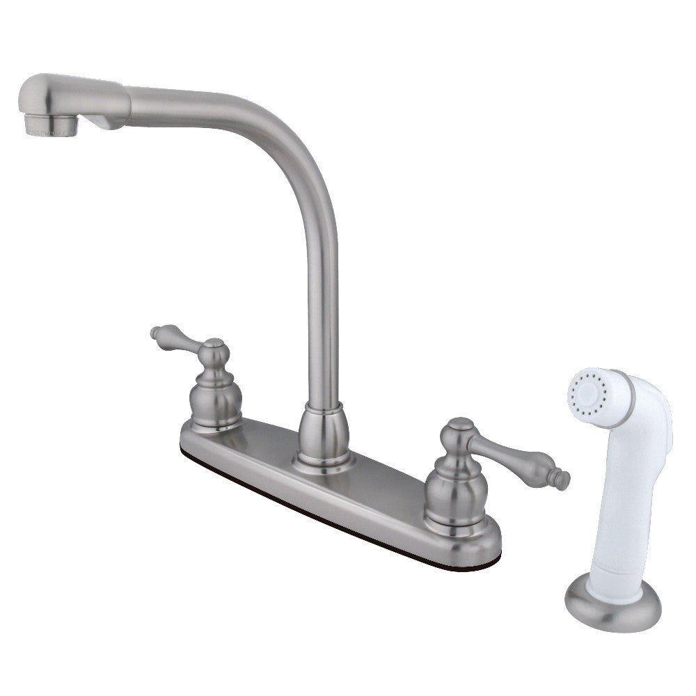 Kingston Brass KB716AL Victorian Centerset Kitchen Faucet - Elegant Antique Bronze Finish for Modern & Traditional Kitchens | Perfect for Farmhouse, Cottage & Vintage Style Homes