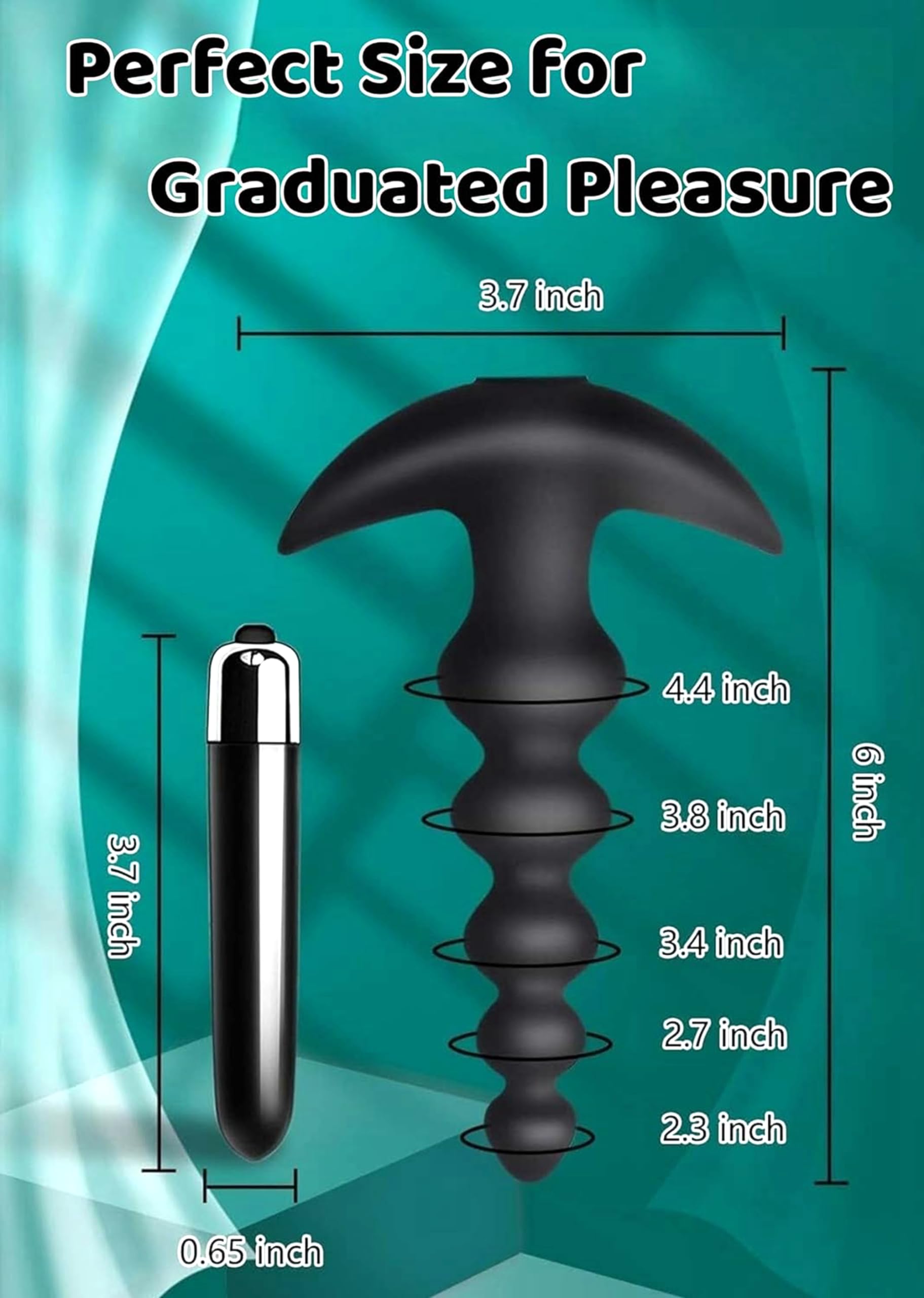 10-Speed Vibrating Anal Plug & Prostate Massager for Men - Remote Control Butt Plug, Anal Beads Adult Toy for Couples & Solo Play - Perfect for Sensual Exploration & Intimate Pleasure