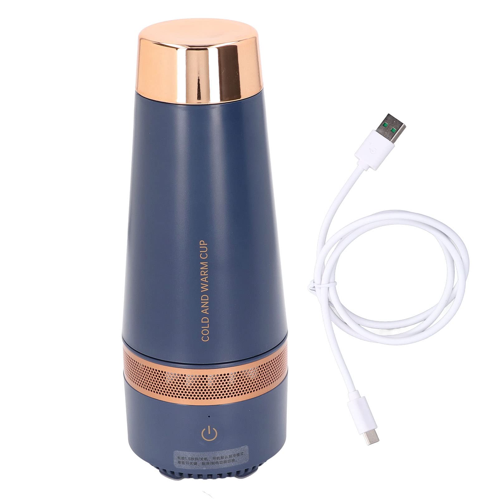 USB-Powered Smart Heating & Cooling Cup - 330ml Portable Temperature Control Mug for Coffee, Tea & Drinks - Fast Heating/Cooling for Home, Office, Car & Outdoor Use - Blue (23.4 x 9cm)