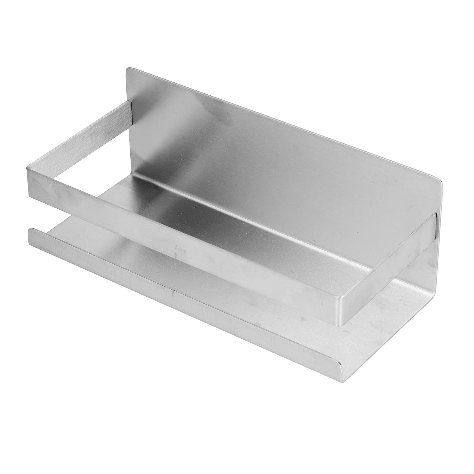 AlvinliteHome Stainless Steel Shower Caddy - Wall Mounted Bathroom Shelf with Brushed Finish, Self Adhesive Shower Organizer for Shampoo, Soap & Bath Essentials - Perfect for Small Bathrooms & Dorm Showers