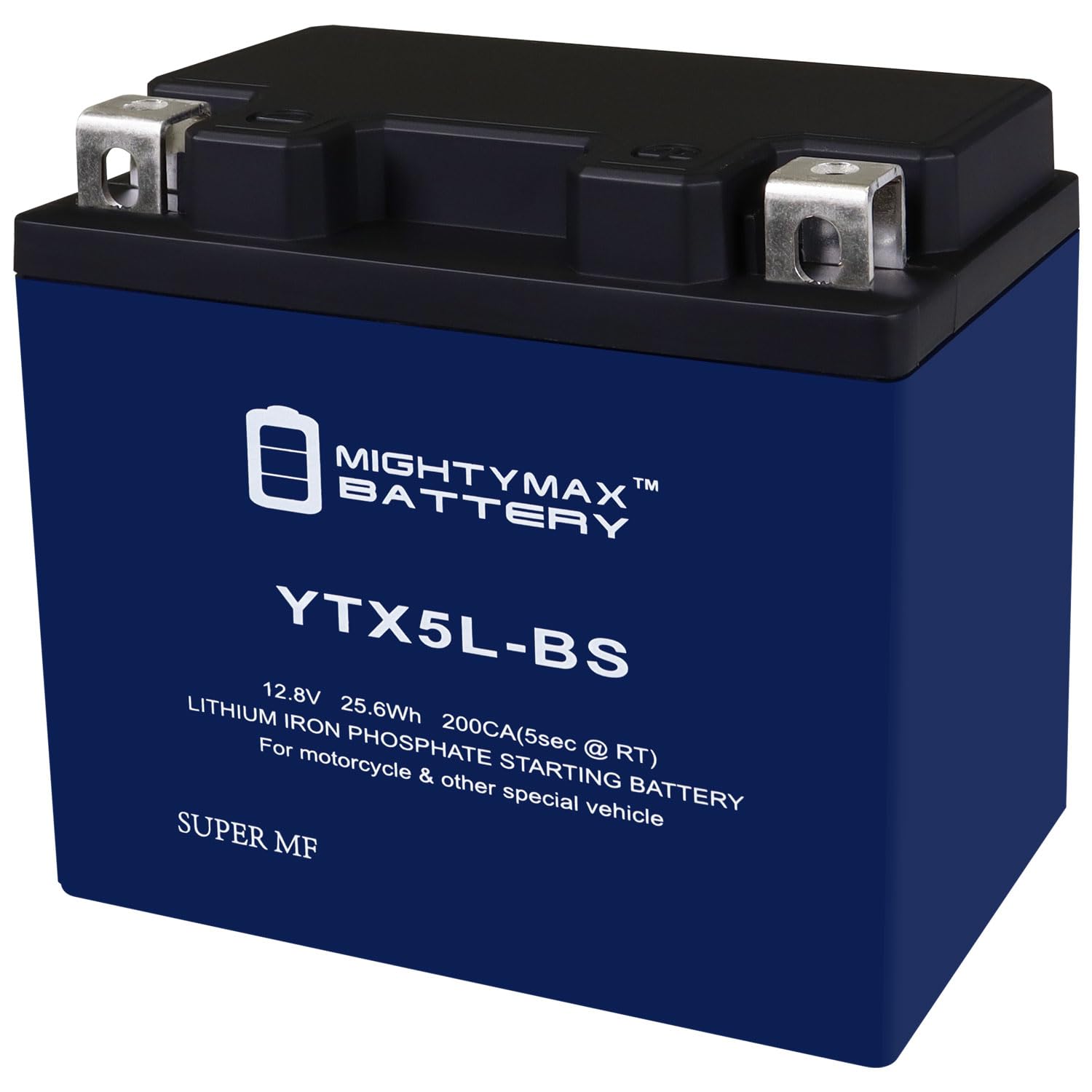 Mighty Max YTX5L-BS Lithium Battery - Replacement for Adventure Power Sport ATV/UTV/Motorcycle Batteries - Lightweight & Long-Lasting Power for Off-Road Adventures, Powersports & Outdoor Activities