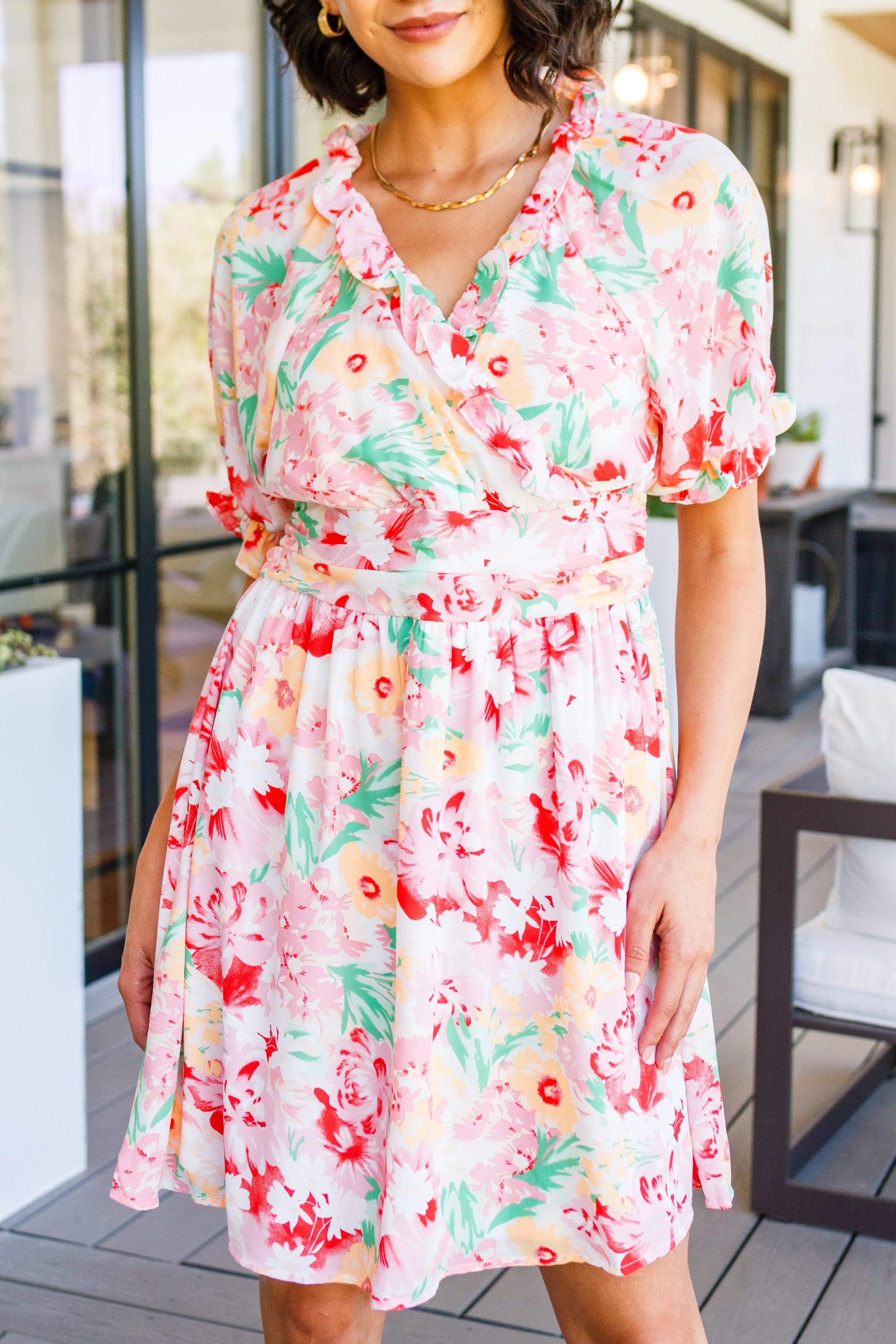 Unit Fancy Free Floral Dress for Women - Summer Boho Maxi Dress with Flowy Sleeves | Perfect for Beach Vacations, Garden Parties & Date Nights