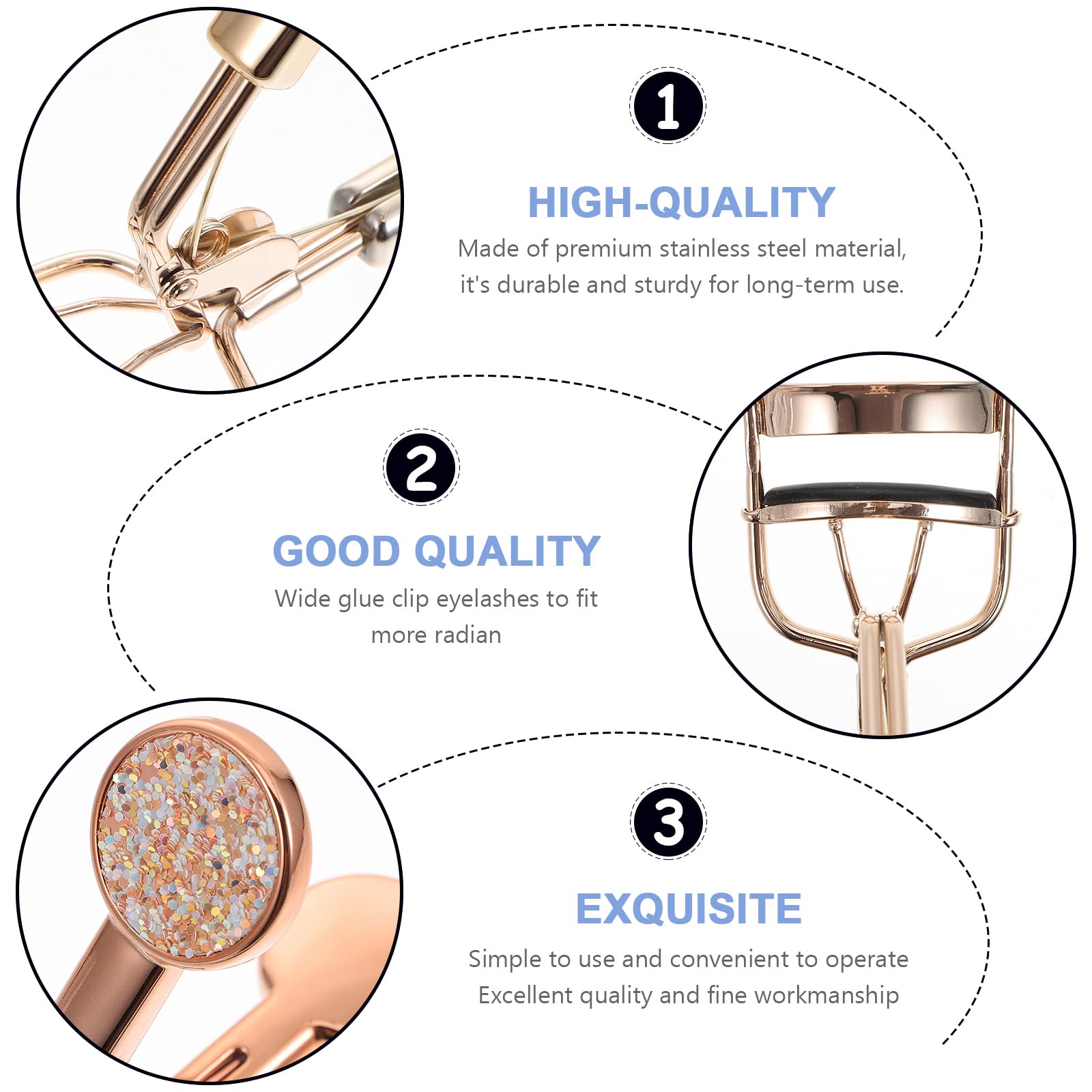EXCLUZO 2-Pack Professional Eyelash Curler with Non-Slip Finger Grip - Perfect for Home, Travel & Salon Use - Natural Lash Lift for Stunning Eye Makeup Looks
