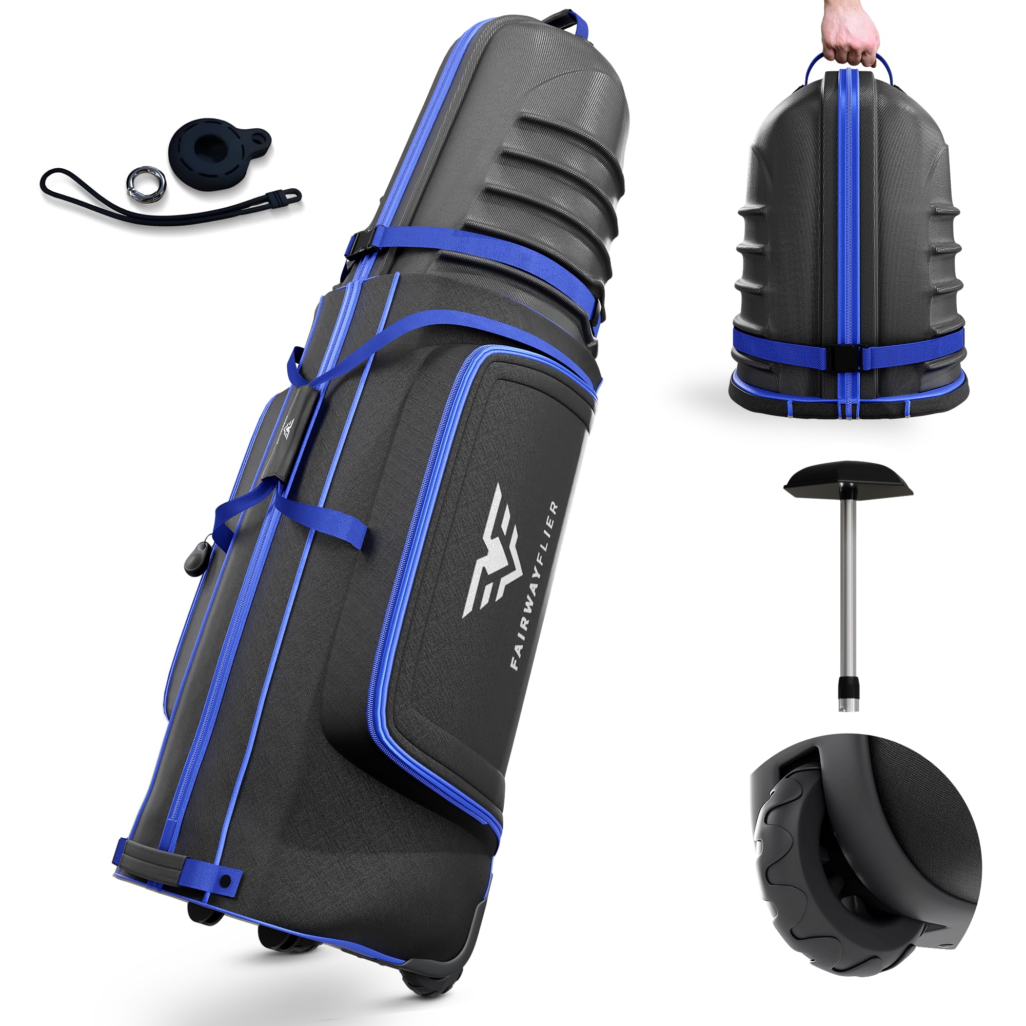 Premium Hard Shell Golf Travel Bag with Wheels - Airline Approved Golf Club Carrier for Safe Transport | Ideal for Air Travel, Golf Tournaments & Vacation Getaways