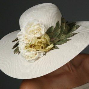 SE6004 Elegant Women's Straw Hat - Wide Brim Sun Hat for Beach, Garden & Summer Outfits | UV Protection & Breathable Design