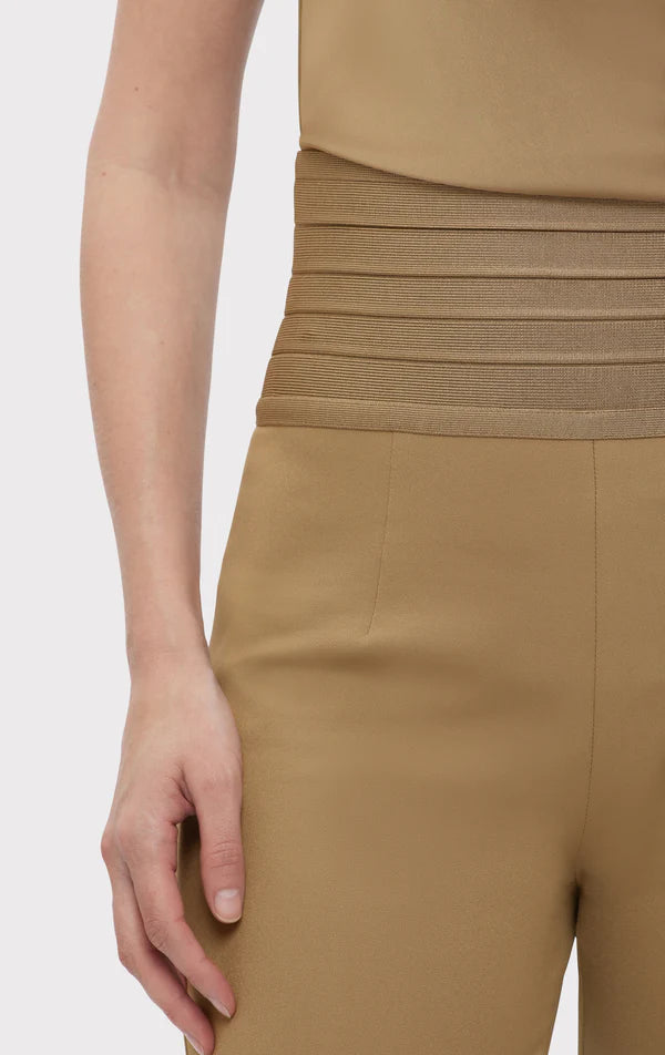 Emery Pants for Women - High Waisted Casual Trousers in Latte Brown | Perfect for Office, Travel & Everyday Wear