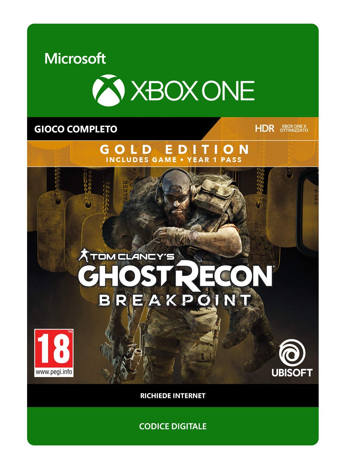 Tom Clancy's Ghost Recon Breakpoint Gold Edition - Xbox One Digital Download Code | Ultimate Tactical Shooter Game for Military Action & Open-World Adventure