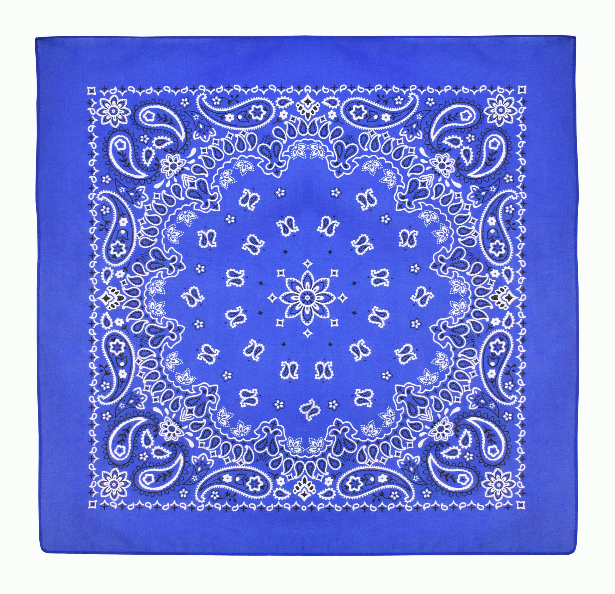 6-Pack 100% Cotton Bandanas for Men & Women - Soft, Breathable & Stylish - Perfect for Outdoor Activities, Sports, Fashion Accessories & Holiday Gifts