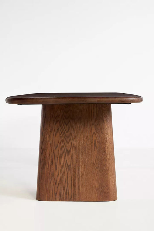 Handmade Solid Wood Rectangle Dining Table - Natural Finish - Farmhouse & Modern Style for Dining Room, Kitchen, or Outdoor Patio
