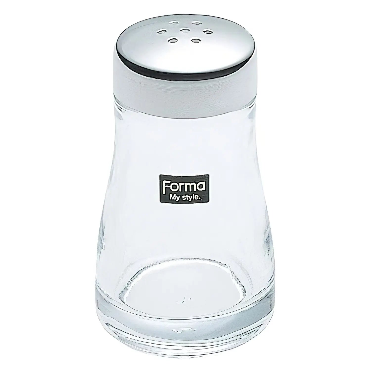 Asvel Forma Glass Salt and Pepper Shaker Set - Premium Clear Glass Spice Dispenser with Adjustable Pour - Perfect for Kitchen, Dining Table, and Restaurant Use